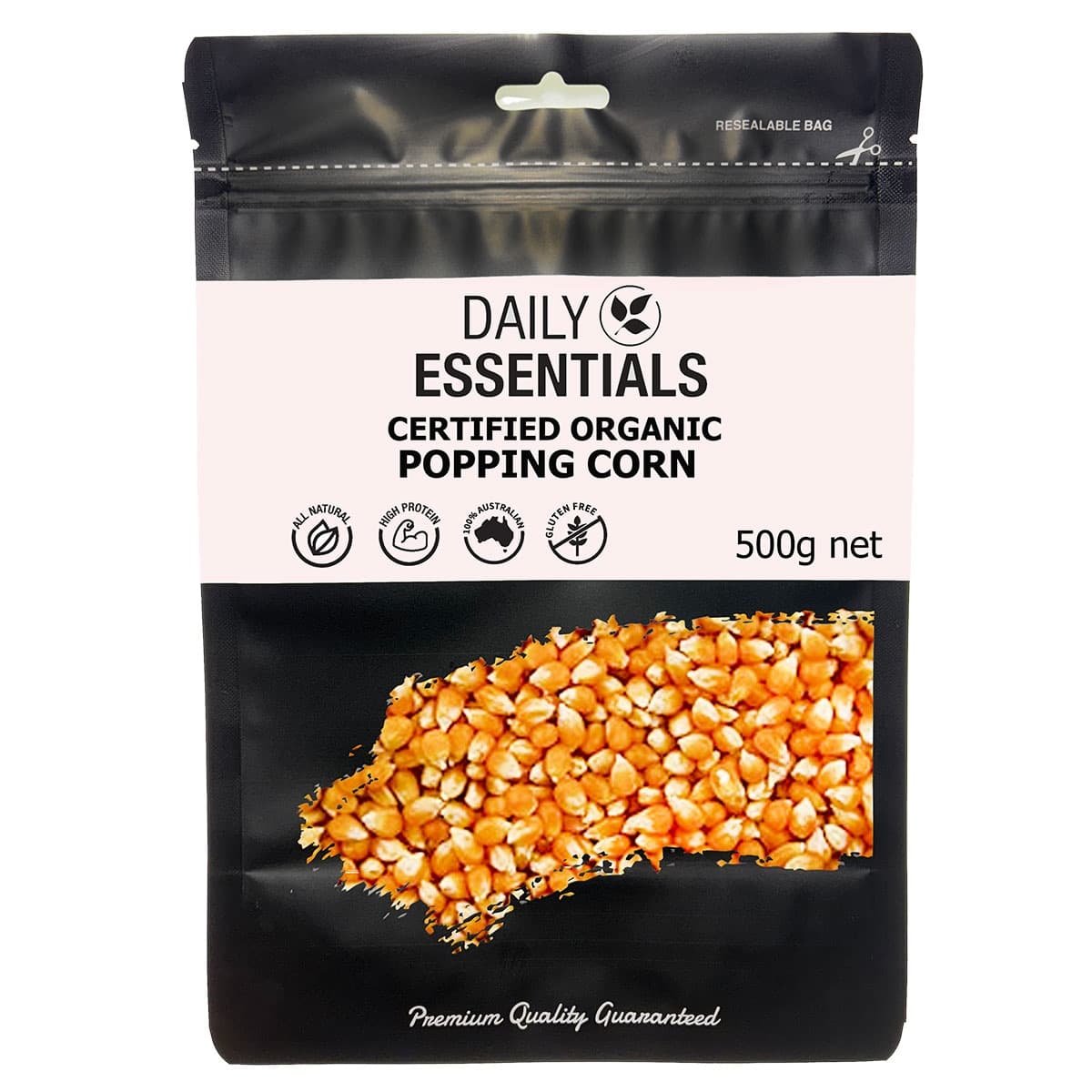 Daily Essentials Organic Popping Corn 500g