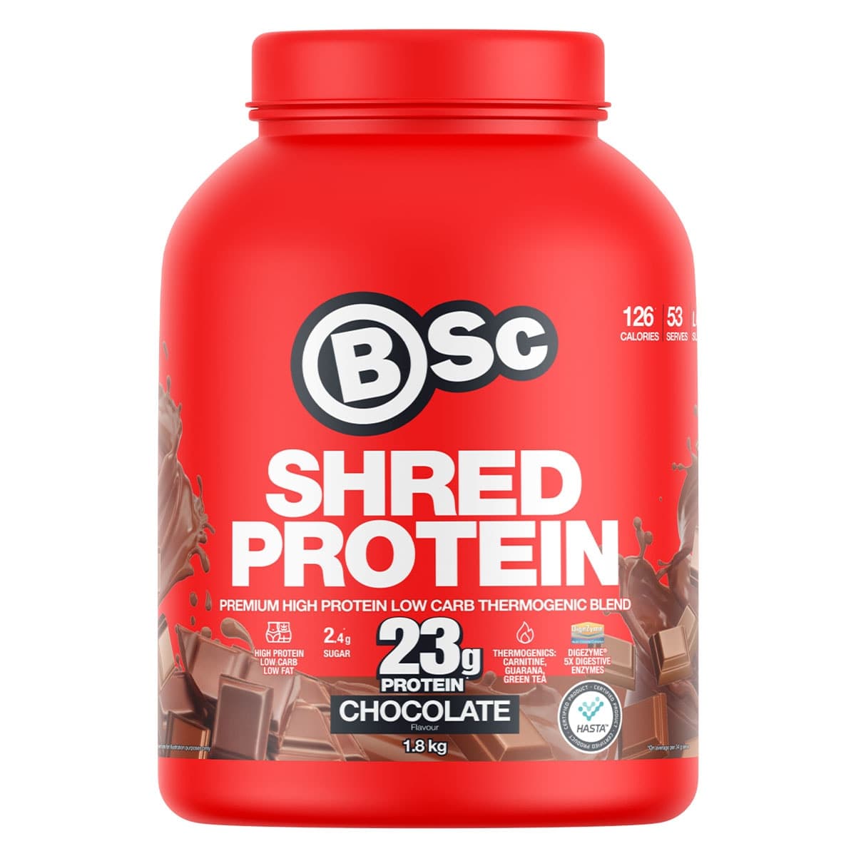 BSc Shred Protein Powder Chocolate 1.8kg
