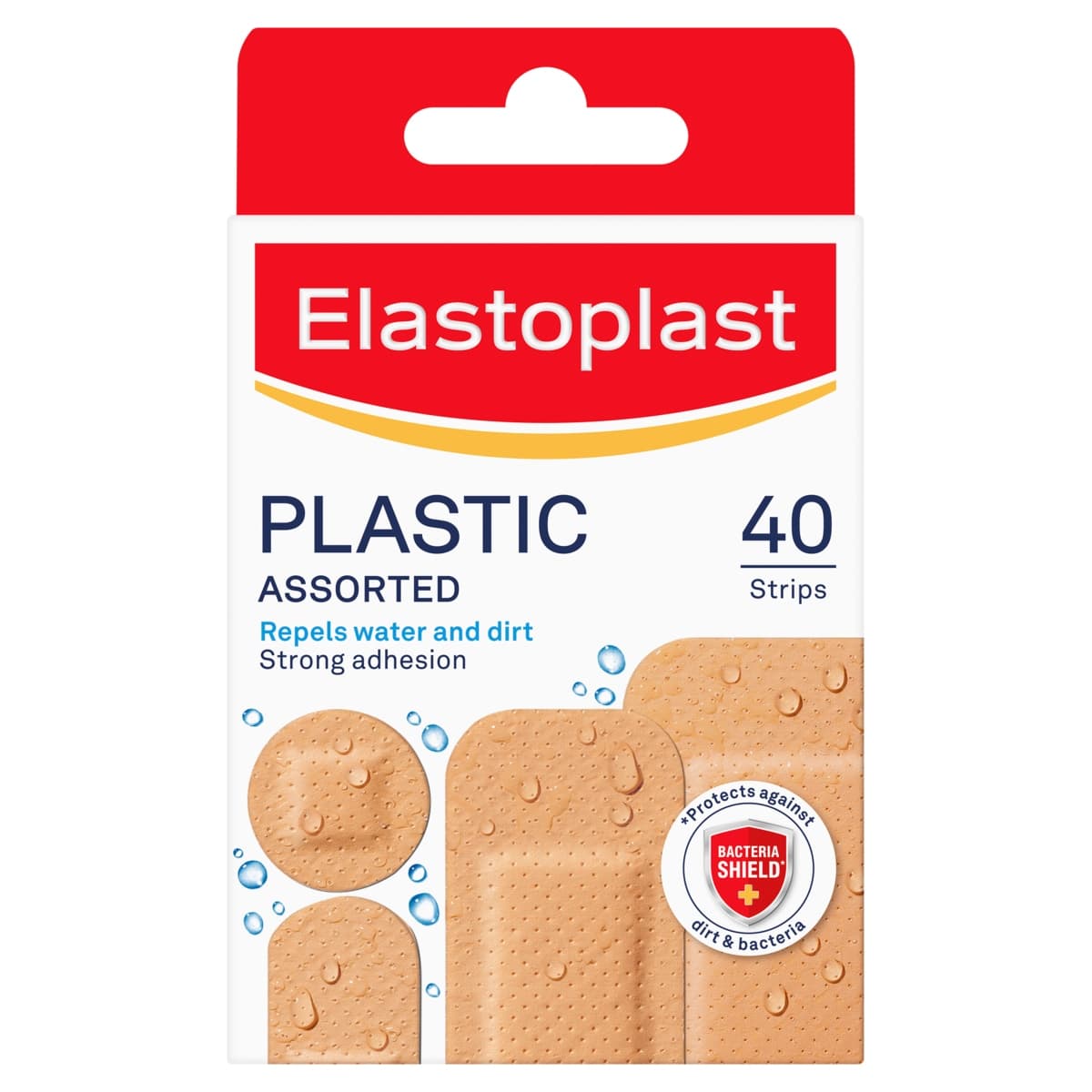 Elastoplast Plastic Plasters Assorted Shapes 40 Pack