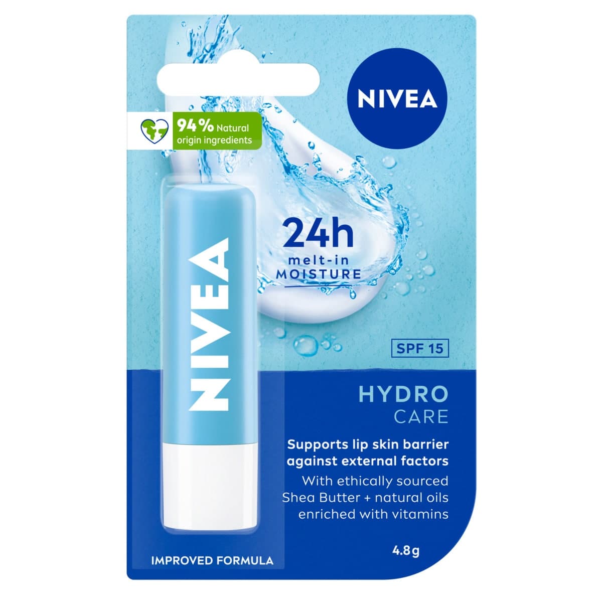 Nivea Hydro Care SPF15 Lip Balm 4.8g