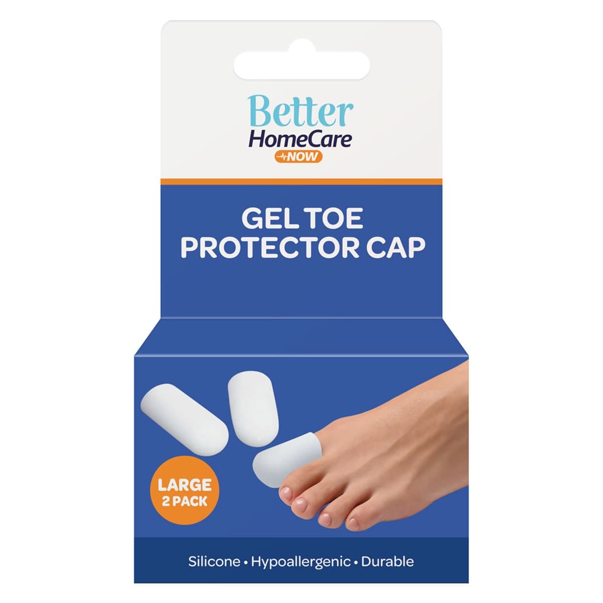 Better Homecare Now Gel Toe Protector Cap Large 2 Pack