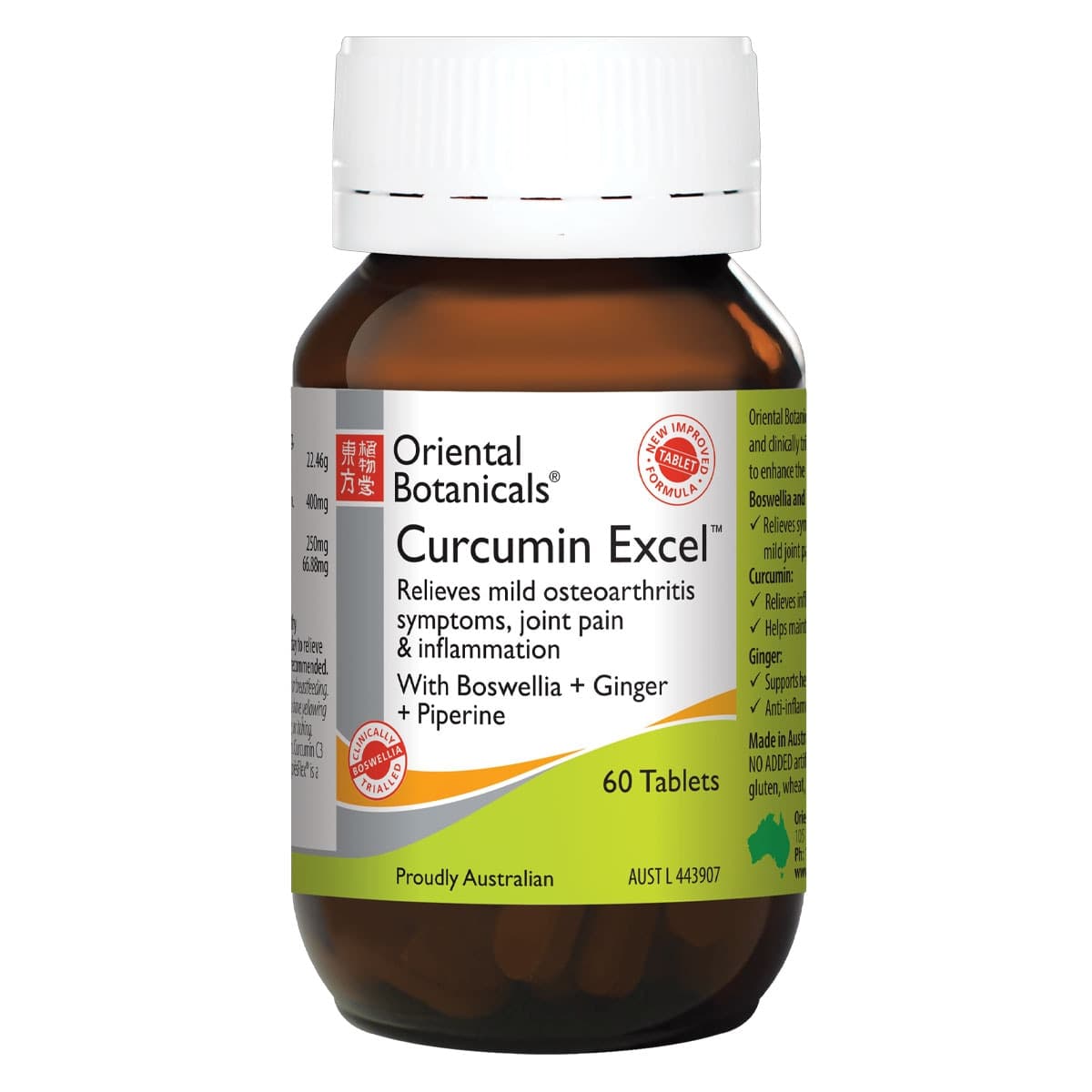 Oriental Botanicals Curcumin Excel 60 Tablets