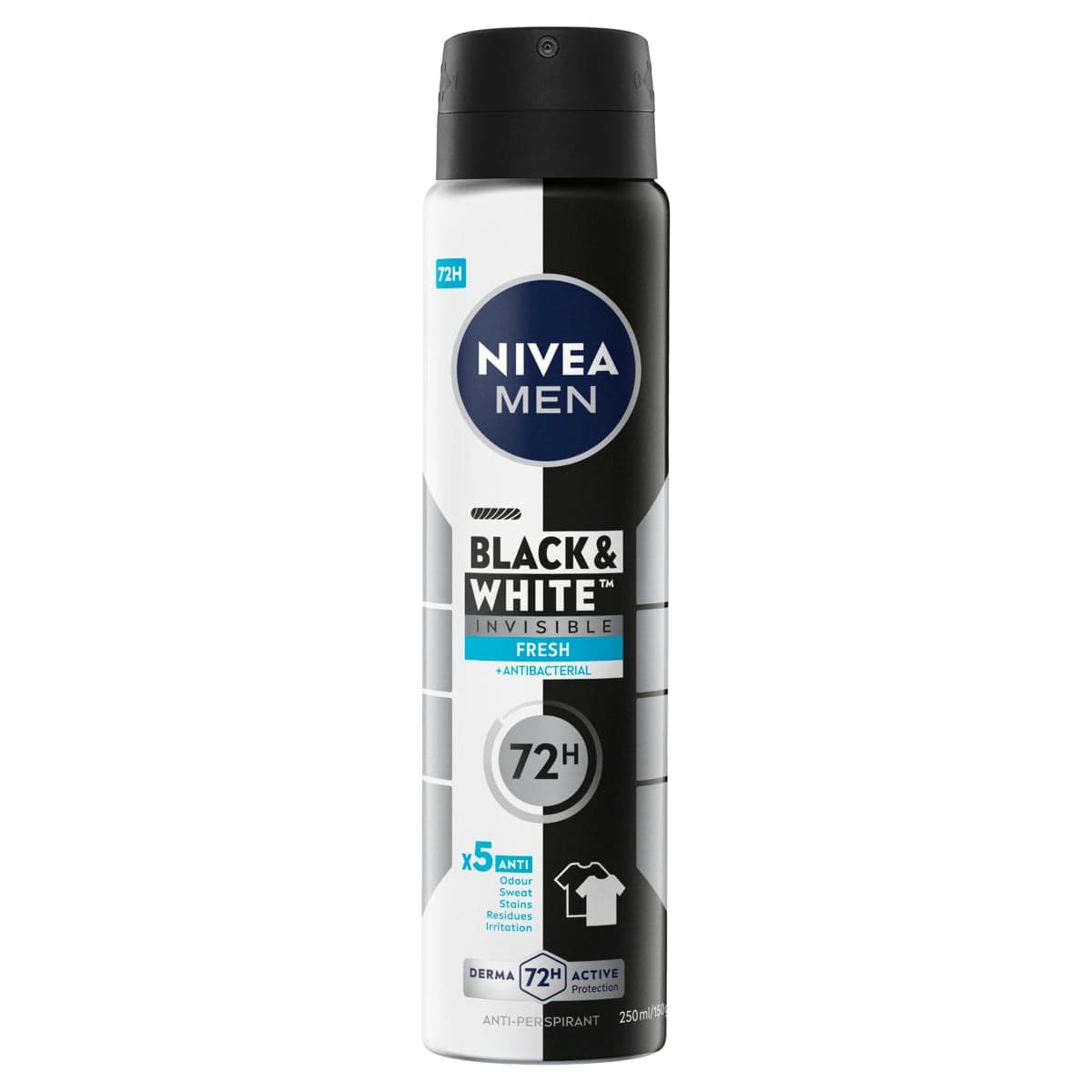 Nivea Men Invisible Black & White Anti-Perspirant Deodorant Spray Fresh 250ml