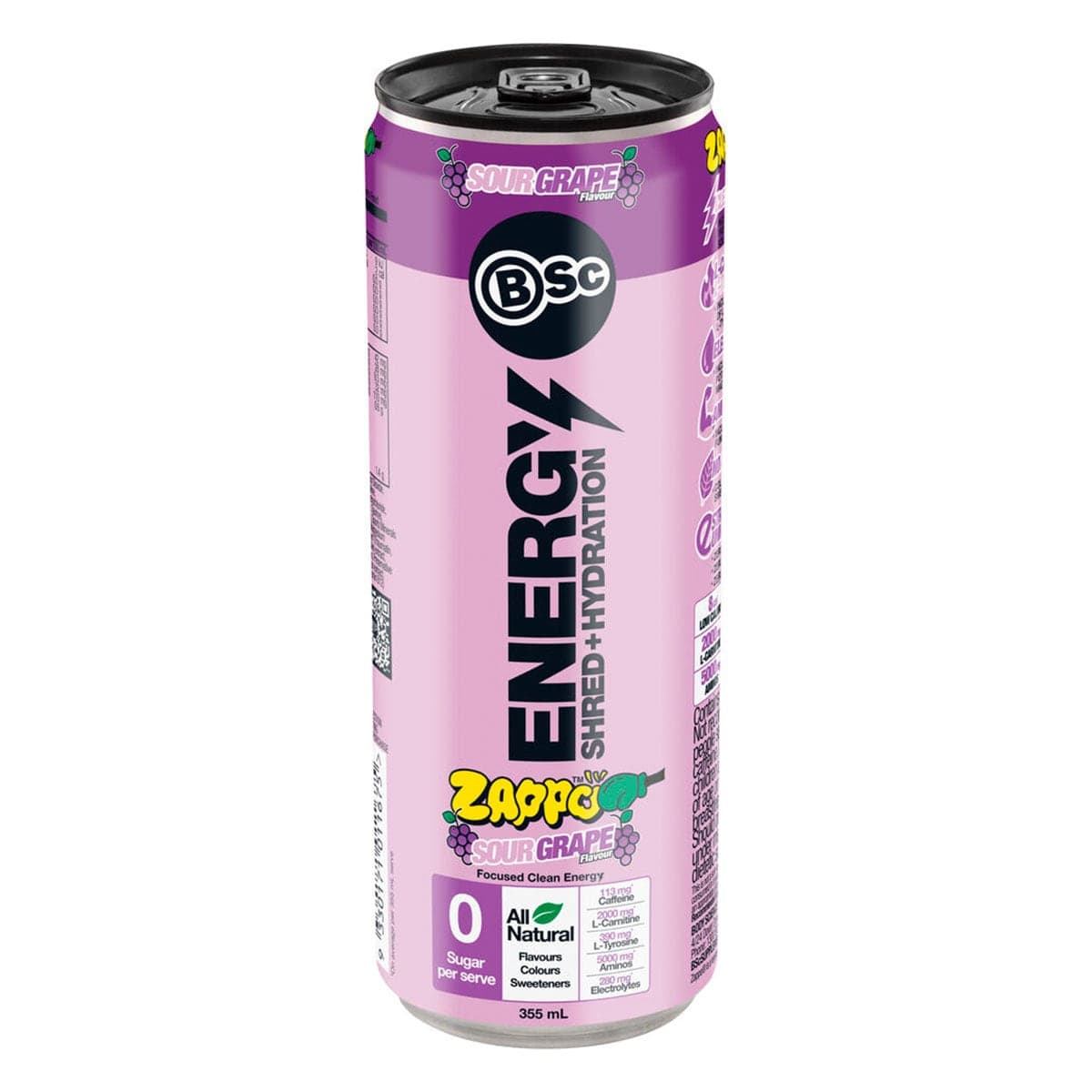 BSc Energy Shred + Hydration Zappo Sour Grape 355ml