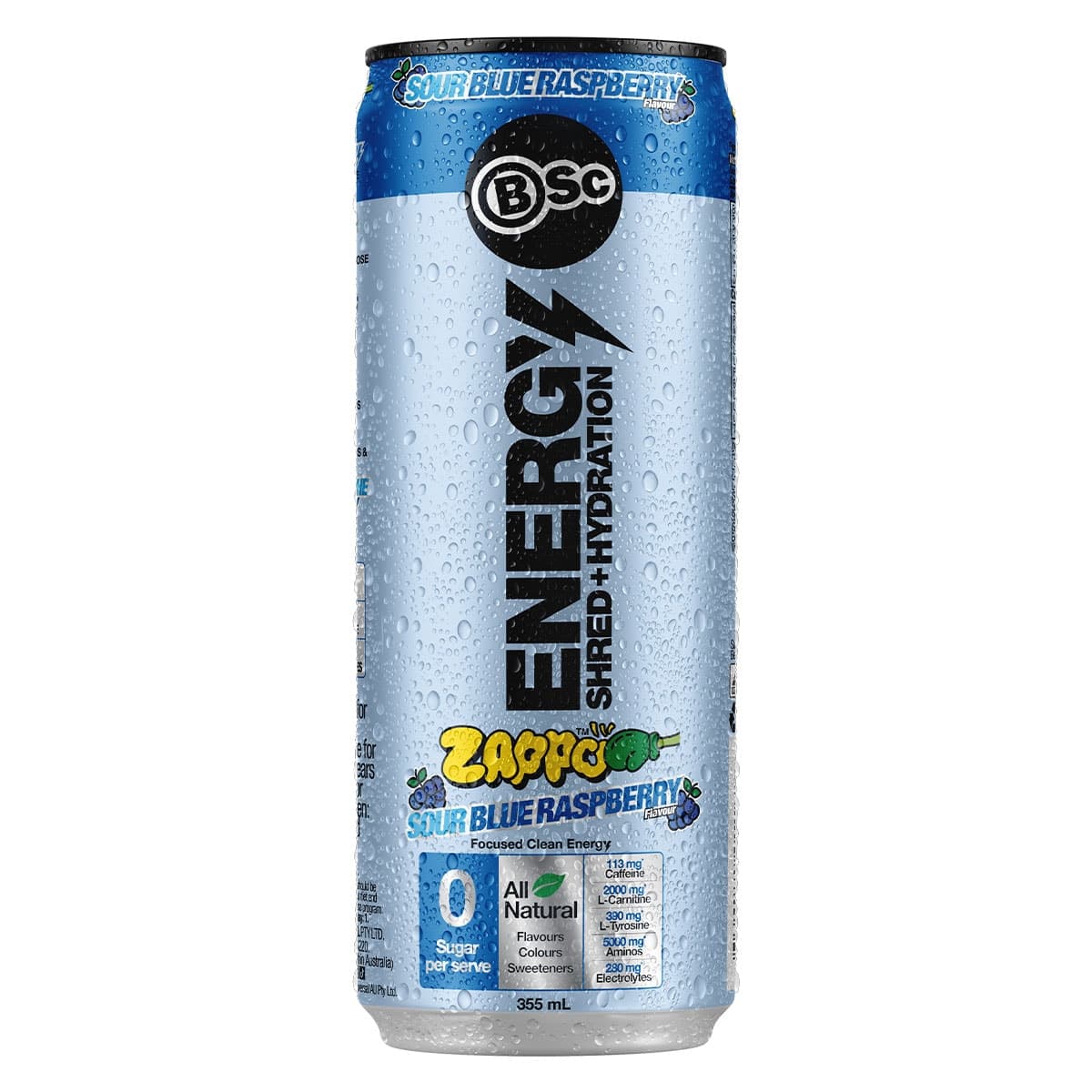 BSc Energy Shred + Hydration Zappo Sour Blue Raspberry 355ml