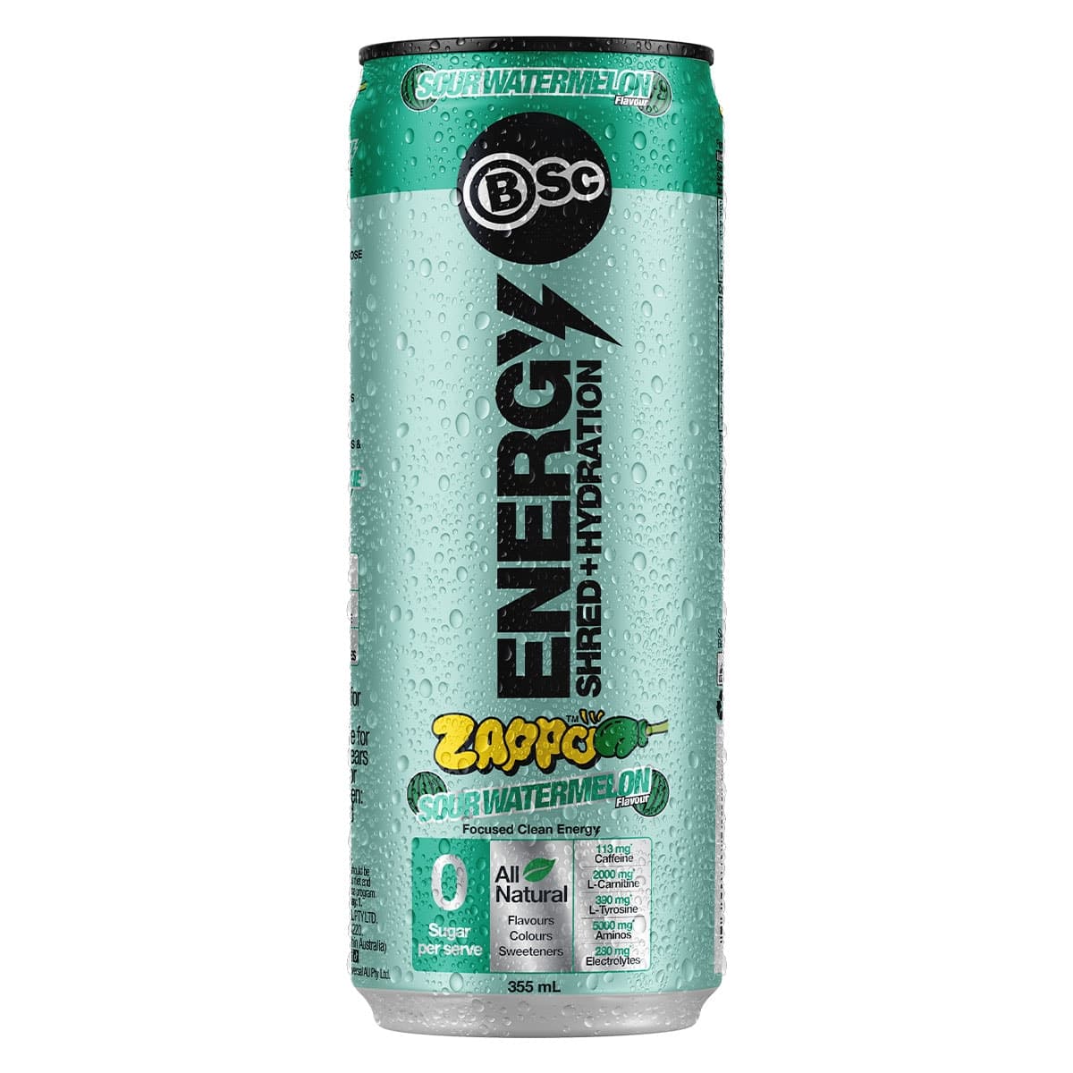 BSc Energy Shred + Hydration Zappo Sour Watermelon 355ml