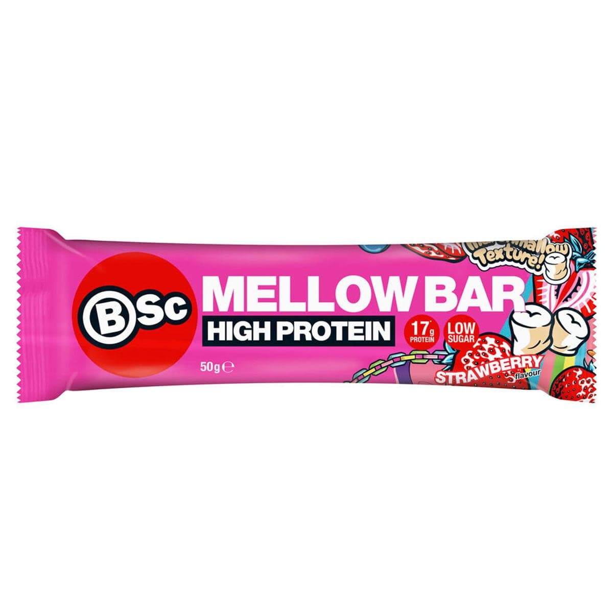 BSc High Protein Mellow Bar Strawberry 12 x 50g