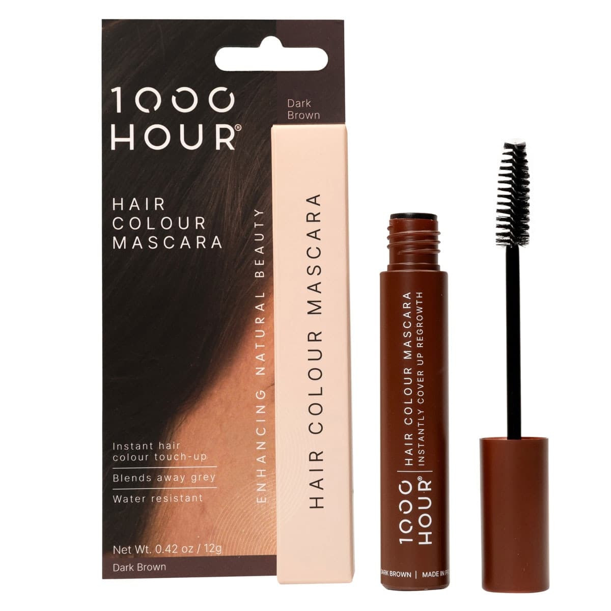 1000 Hour Hair Colour Mascara Dark Brown 12g