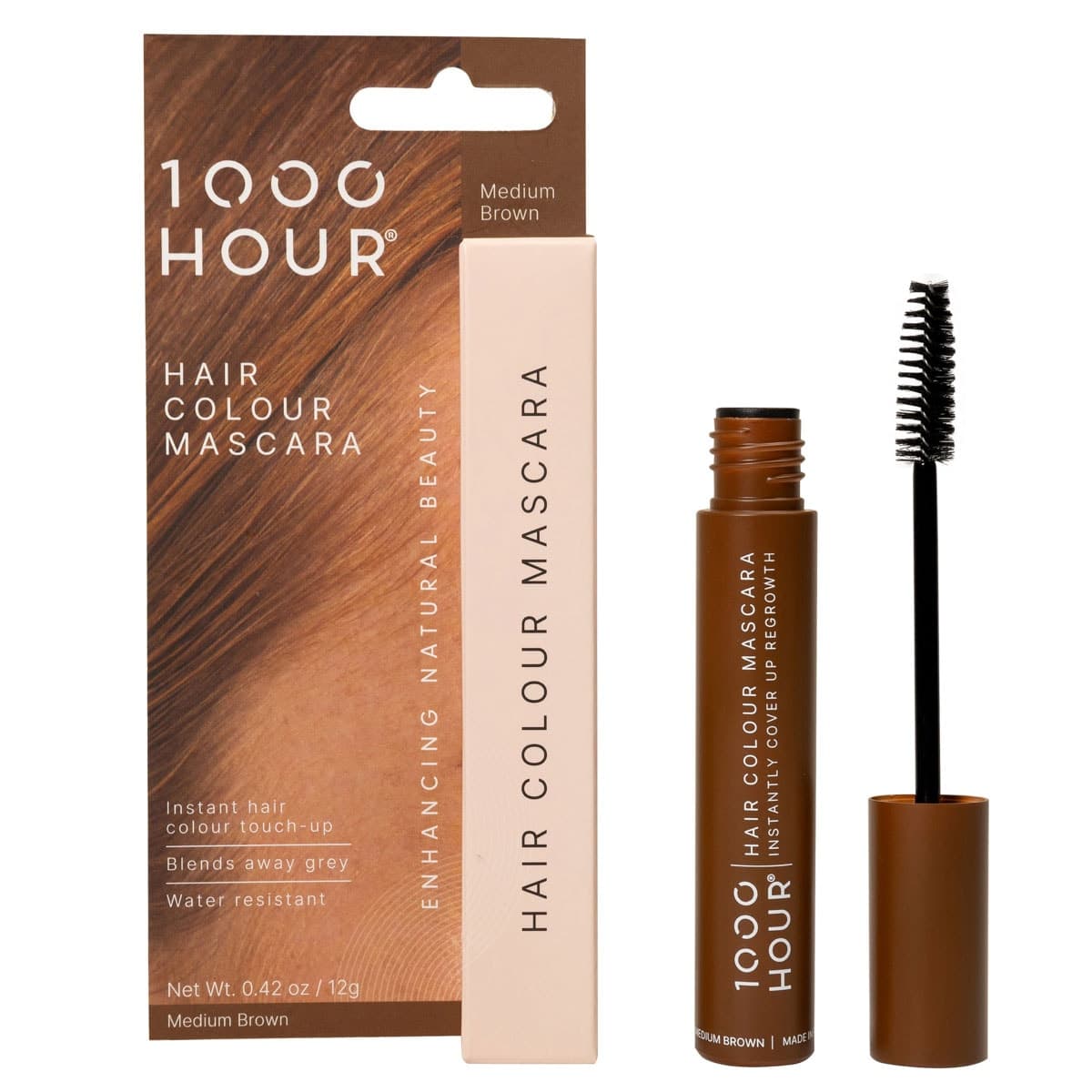 1000 Hour Hair Colour Mascara Medium Brown 12g