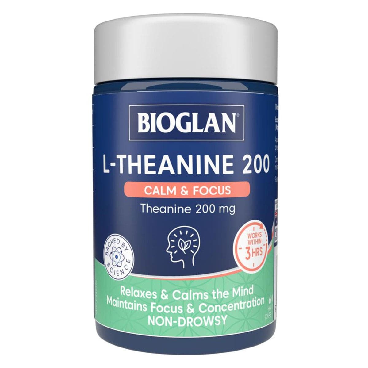 Bioglan L-Theanine Calm & Focus 60 Hard Capsules