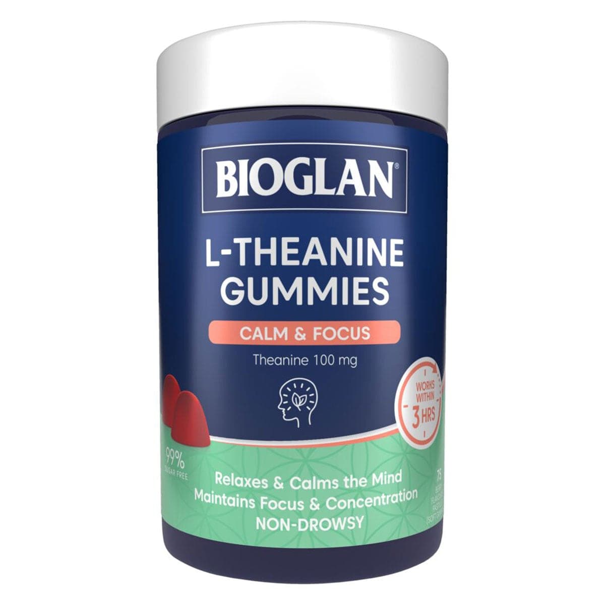 Bioglan L-Theanine Calm & Focus Gummies 75 Pack