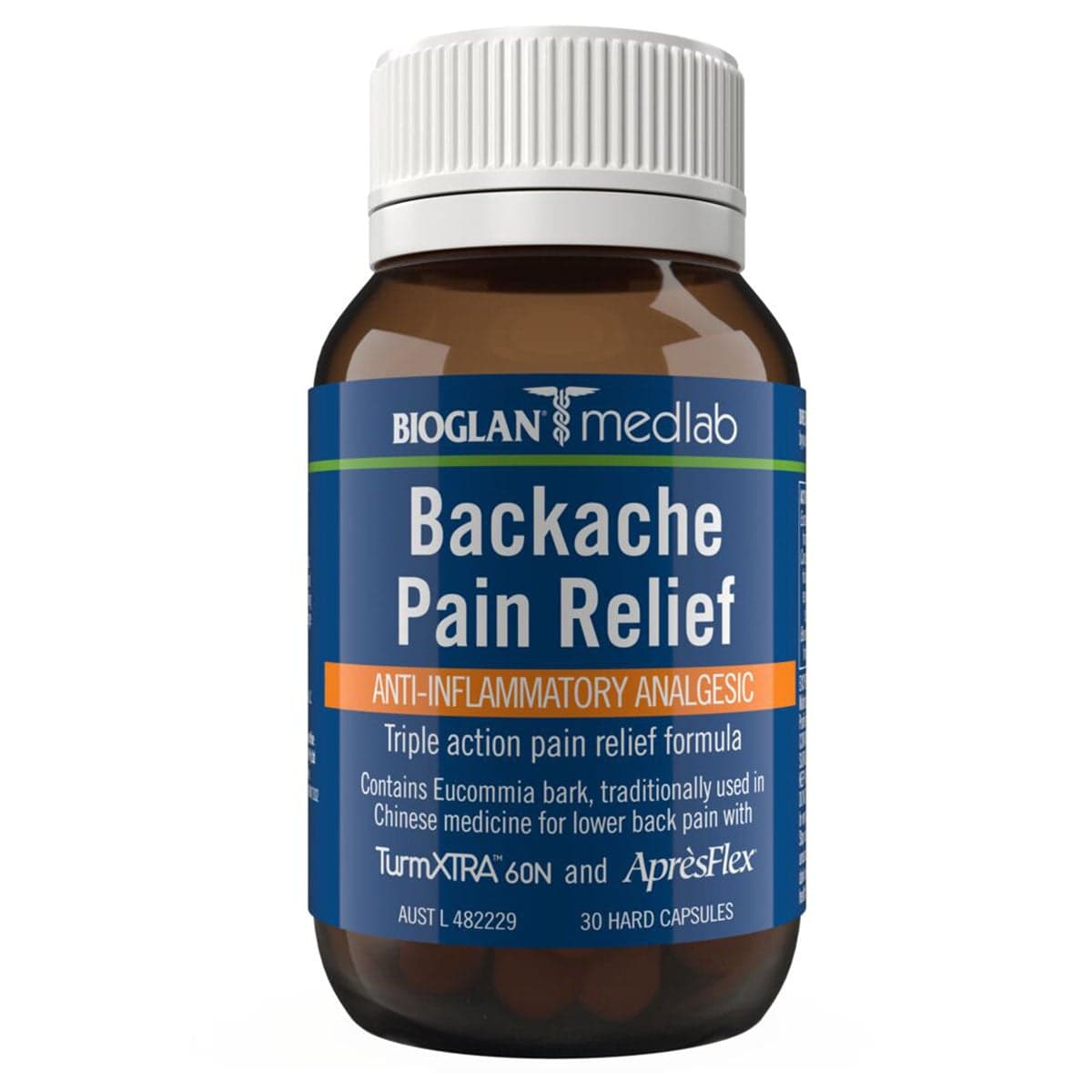 Medlab Backache Pain Relief 30 Capsules