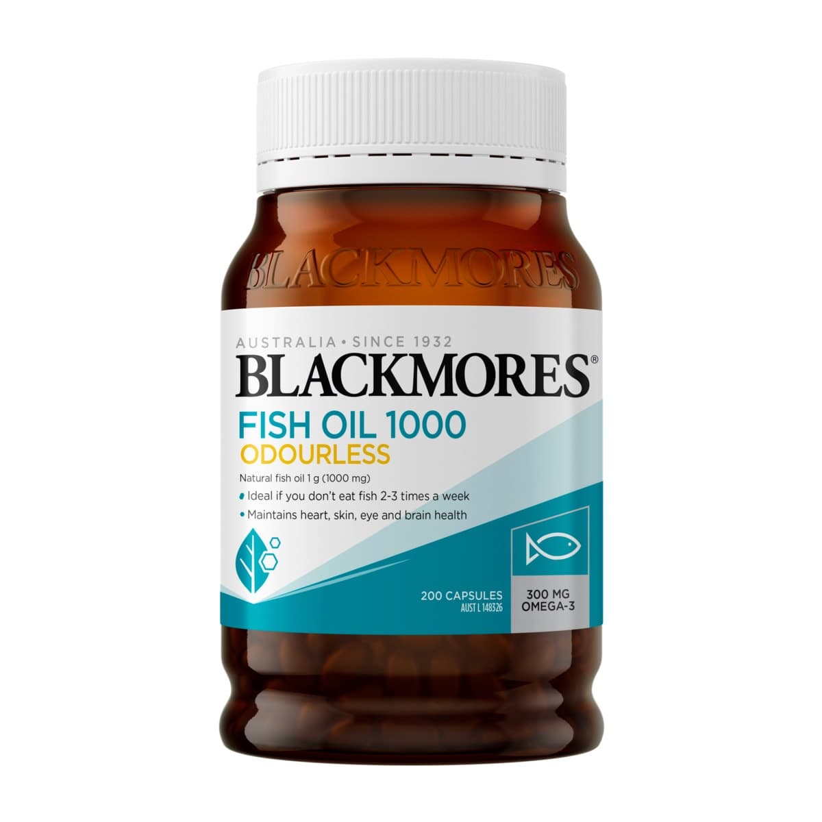 Blackmores Fish Oil Odourless 1000mg 200 Capsules