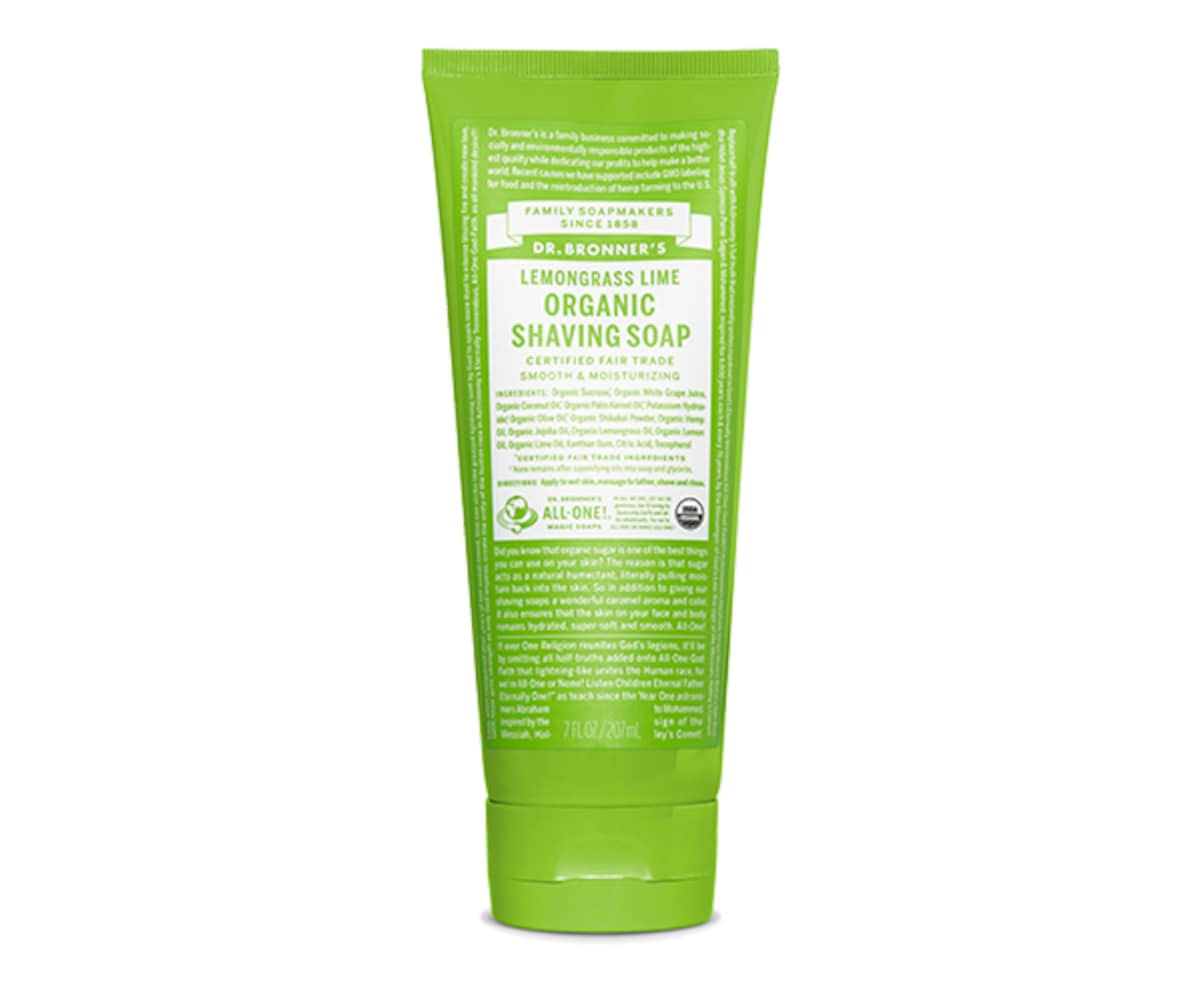 Dr Bronner's Organic Shaving Soap Lemongrass Lime 208ml