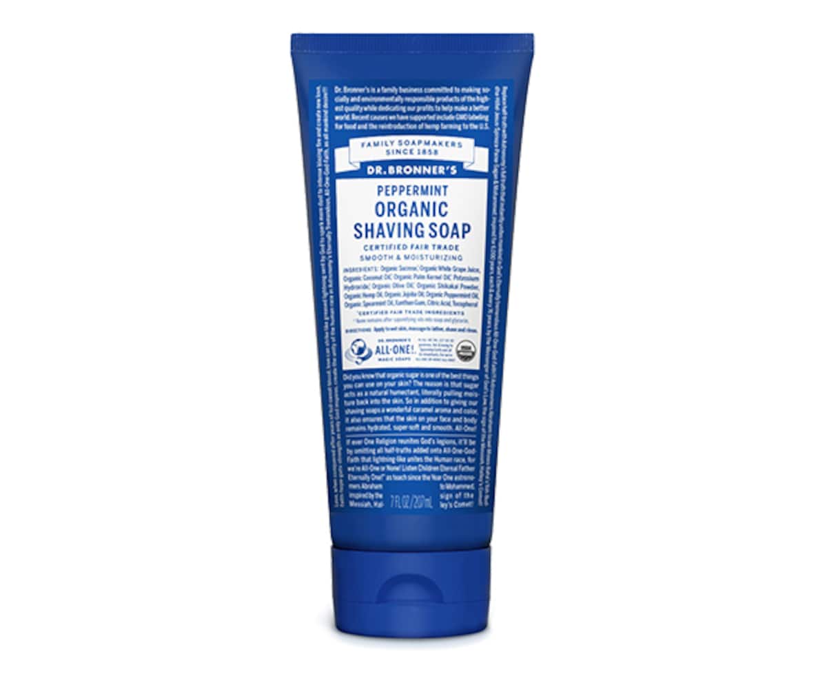 Dr Bronner's Organic Shaving Soap Peppermint 208ml