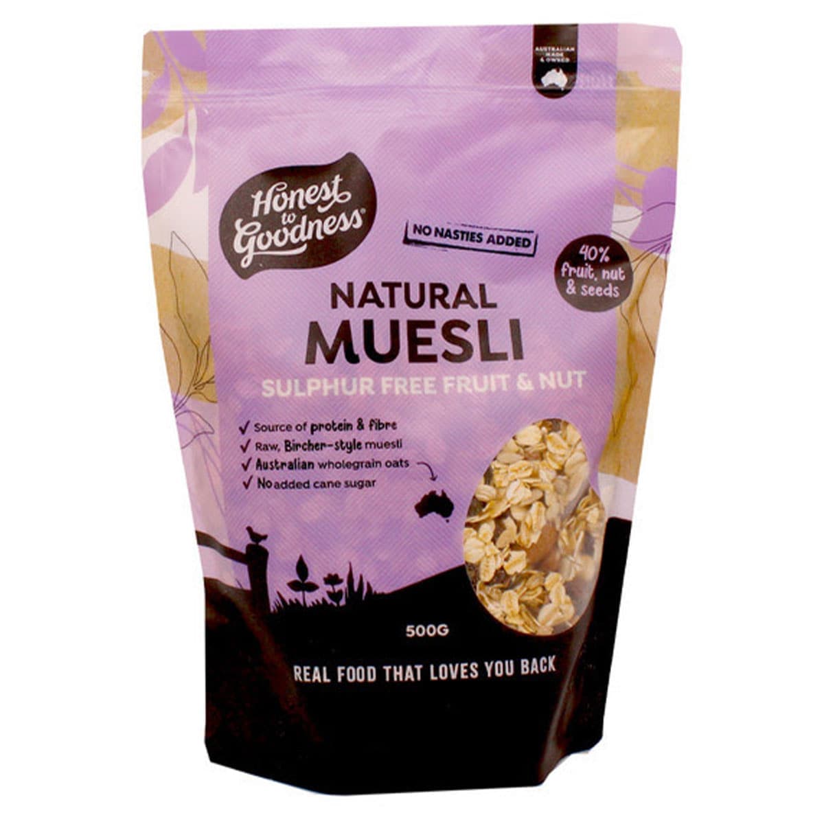 Honest to Goodness Natural Muesli Fruit & Nut 500g