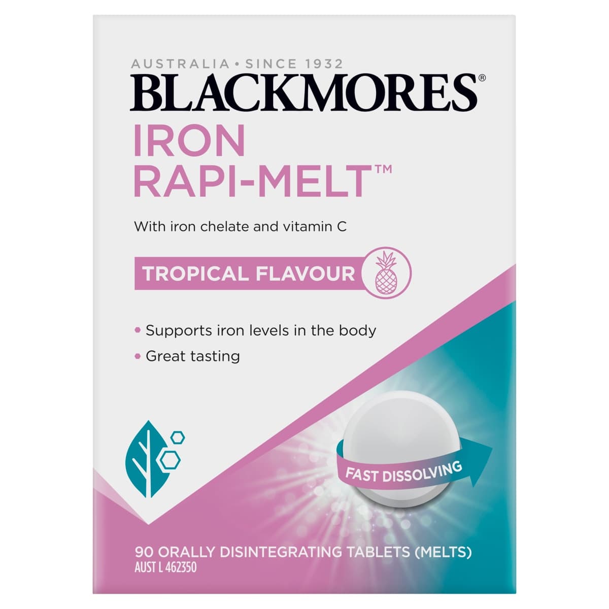 Blackmores Iron Rapi-Melt Tropical 90 Tablets
