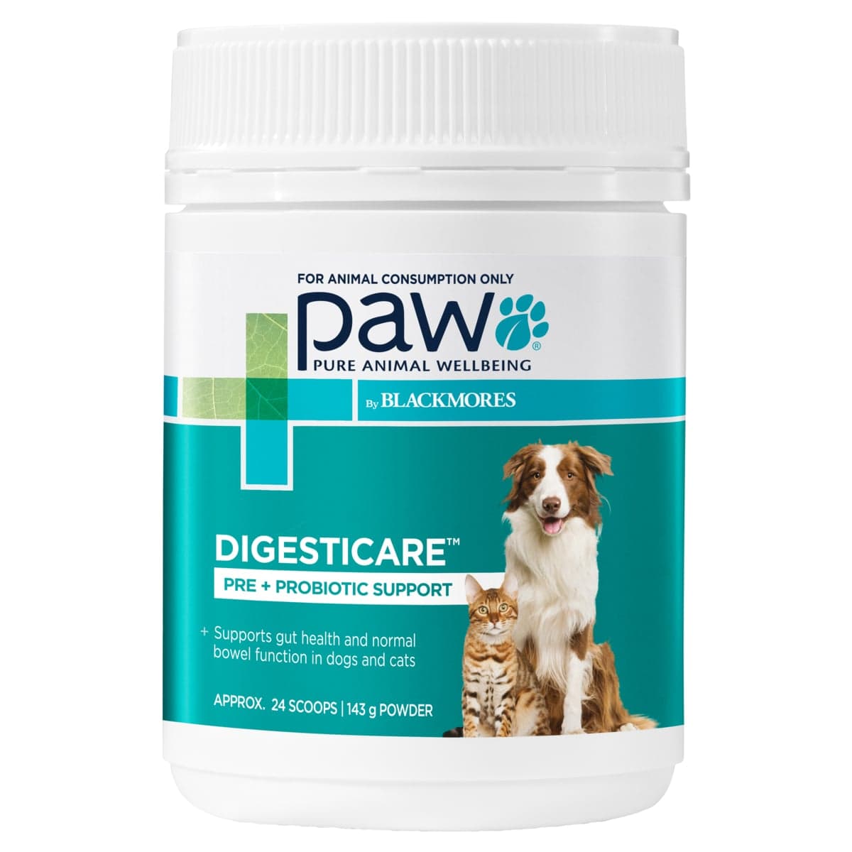Blackmores PAW Digesticare Probiotic Powder for Dogs and Cats 143g