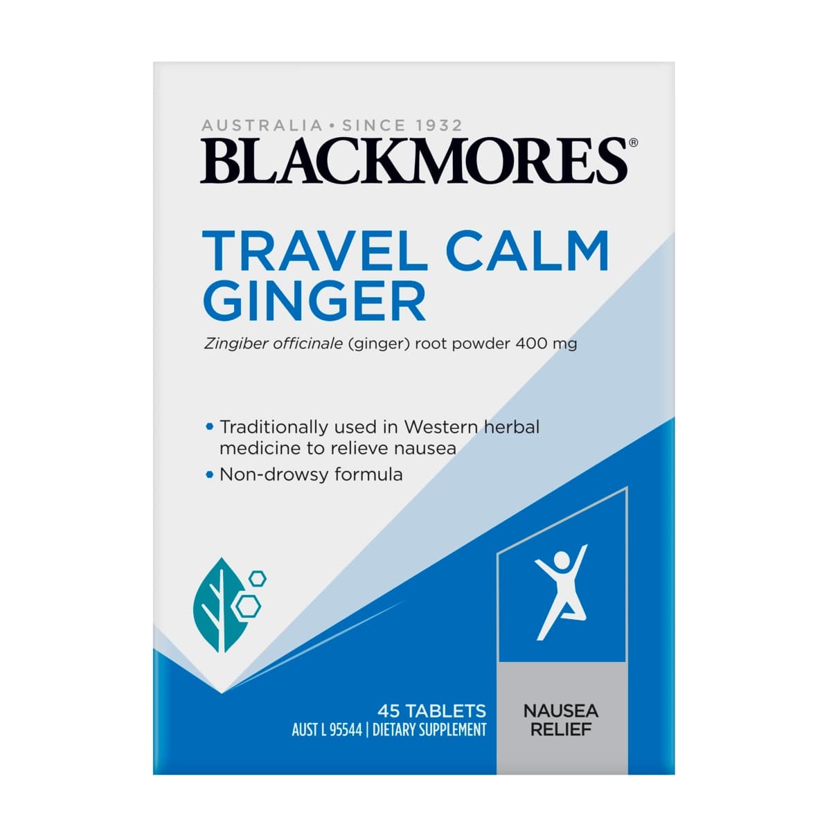 Blackmores Travel Calm Ginger 45 Tablets