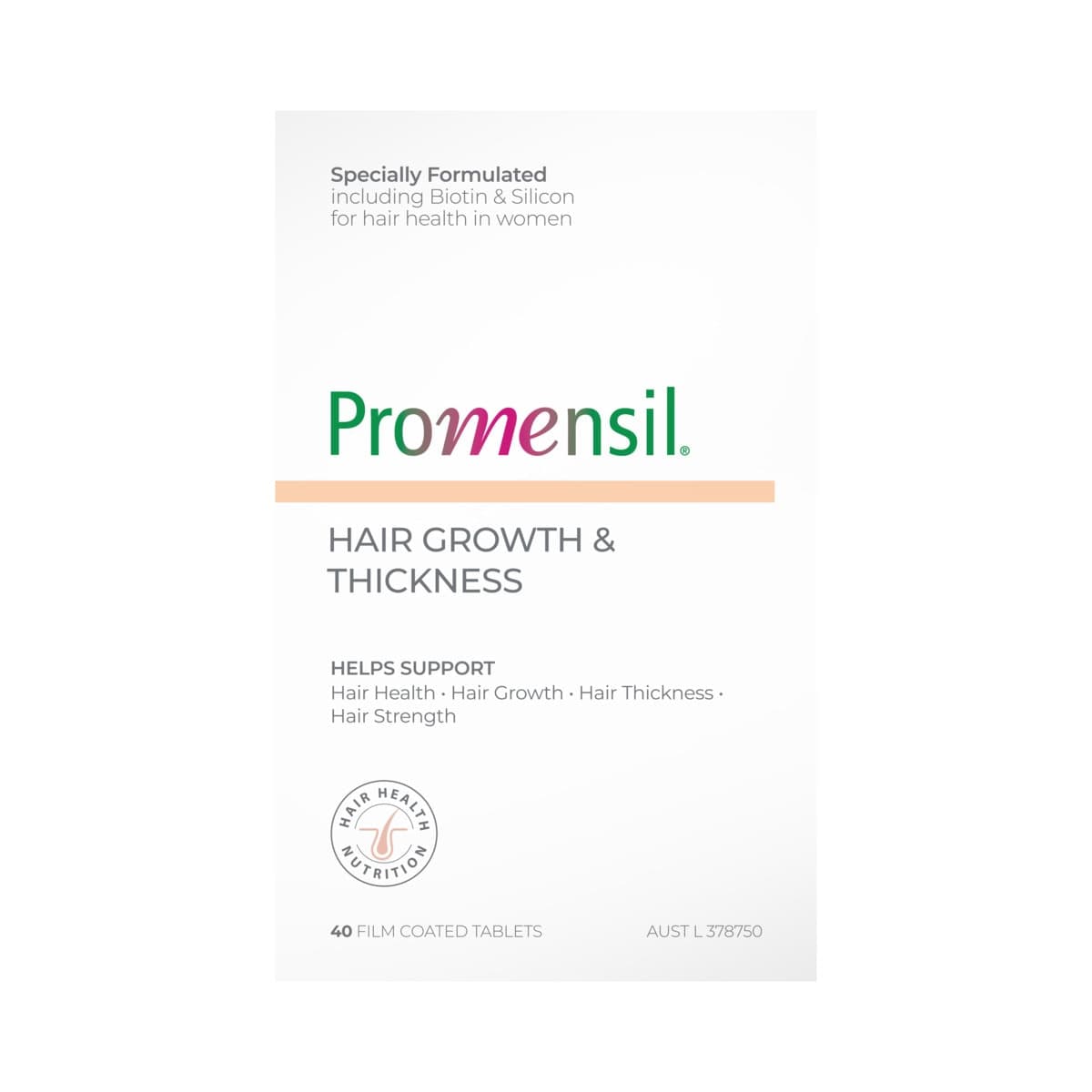 Promensil Menopause Hair Growth & Thickness 40 Tablets