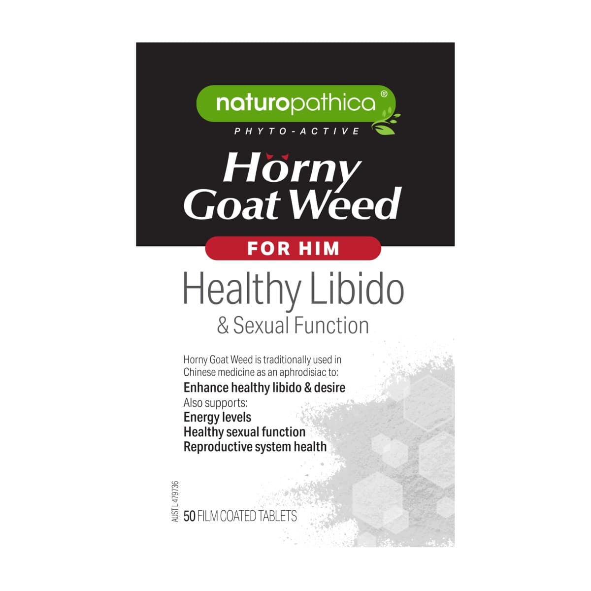 Naturopathica Horny Goat Weed for Him 50 Tablets