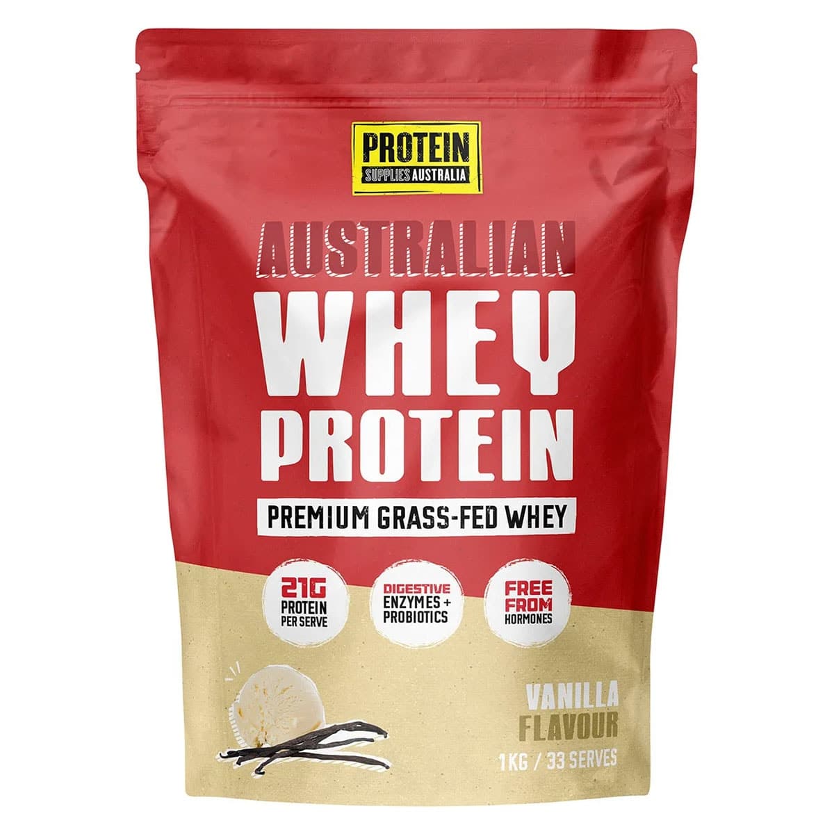 Protein Supplies Australia Whey Protein Powder Vanilla 1kg