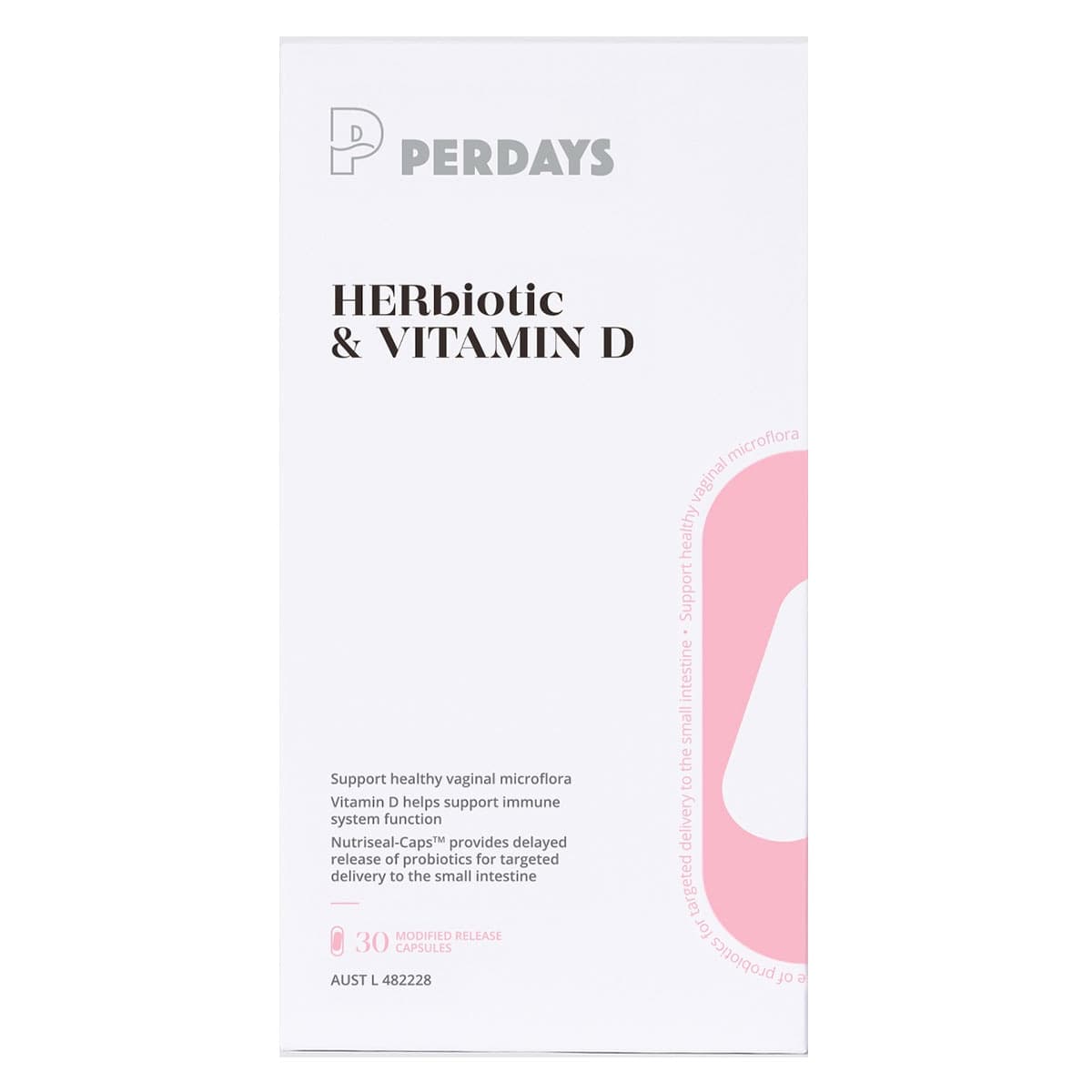 Perdays HERbiotic & Vitamin D 30 Capsules