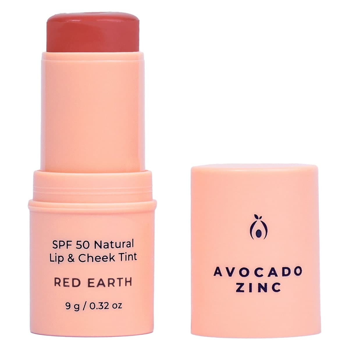 Avocado Zinc SPF50 Natural Lip & Cheek Tint - Red Earth 9g