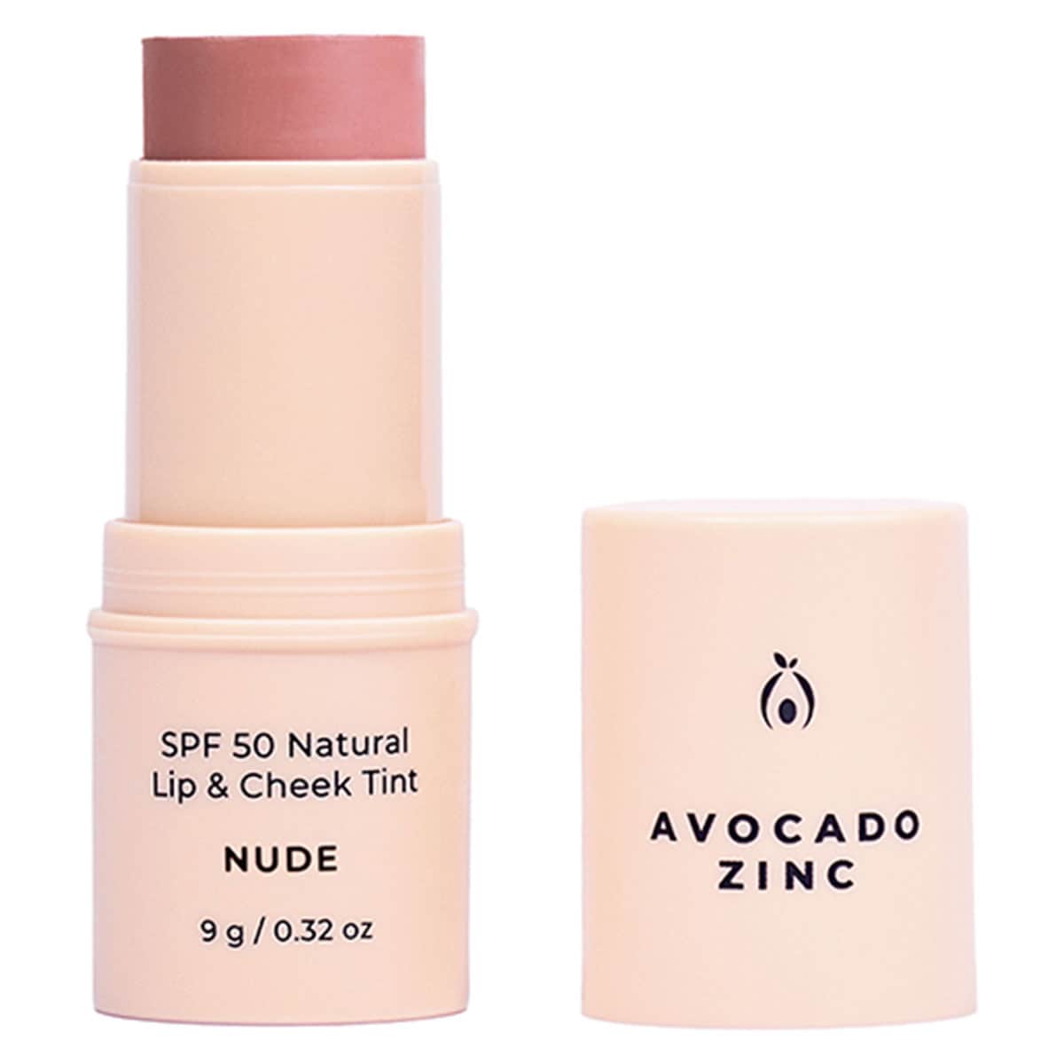 Avocado Zinc SPF50 Natural Lip & Cheek Tint - Nude 9g