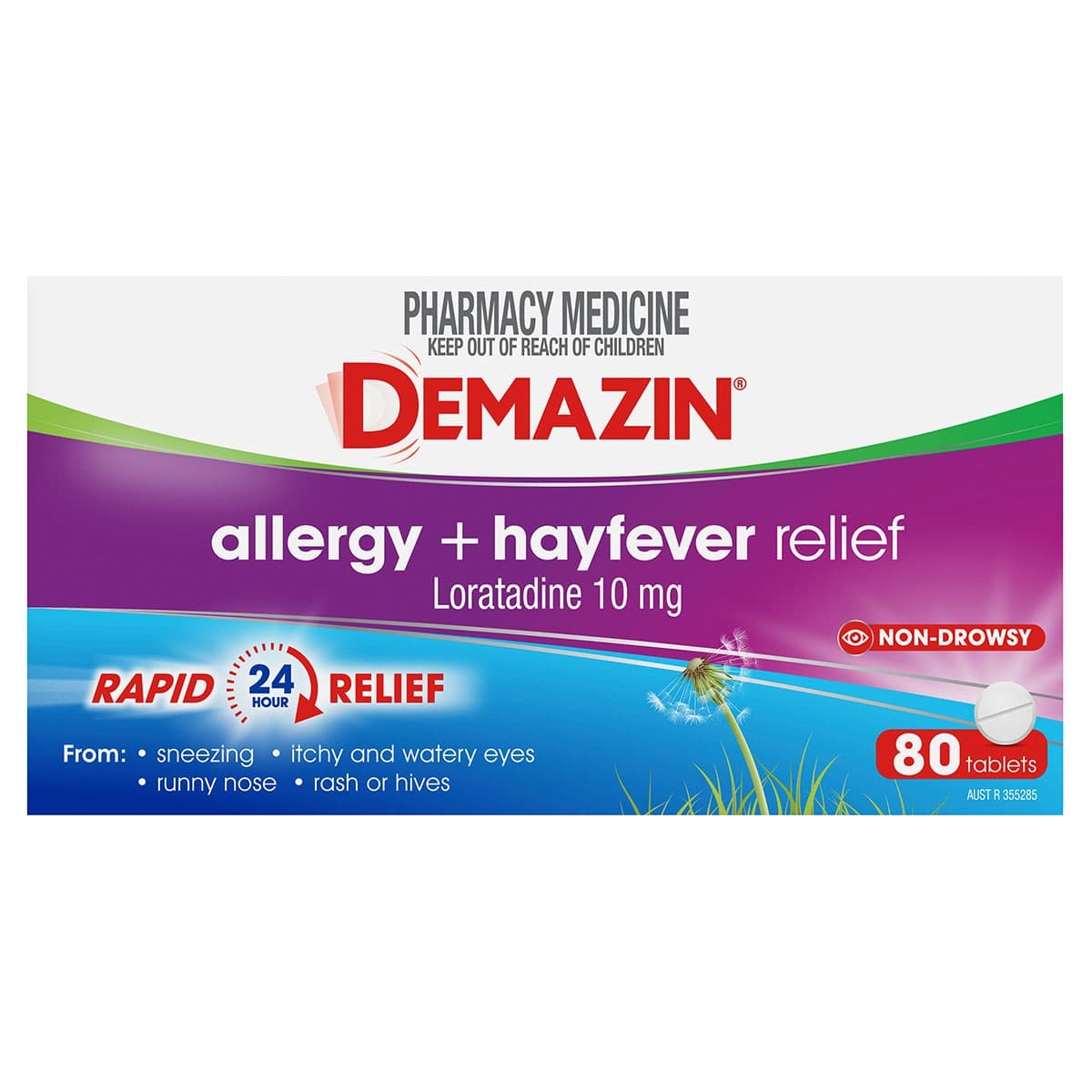 Demazin Allergy + Hayfever Rapid Relief 80 Tablets