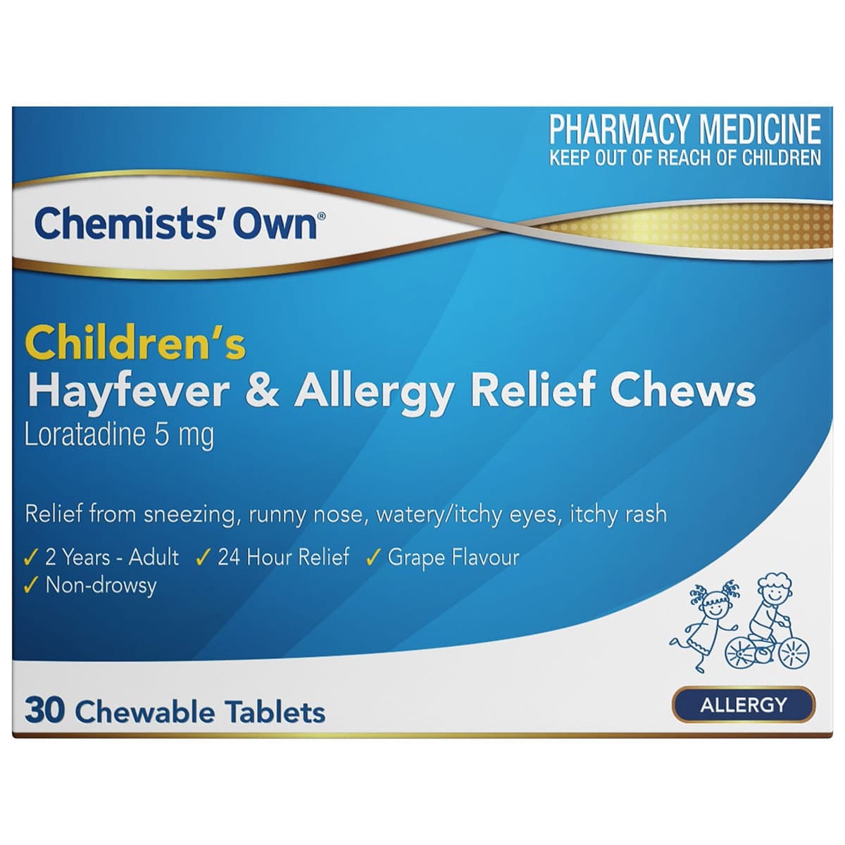 Chemists Own Children's Hayfever & Allergy Relief 30 Chewable Tablets