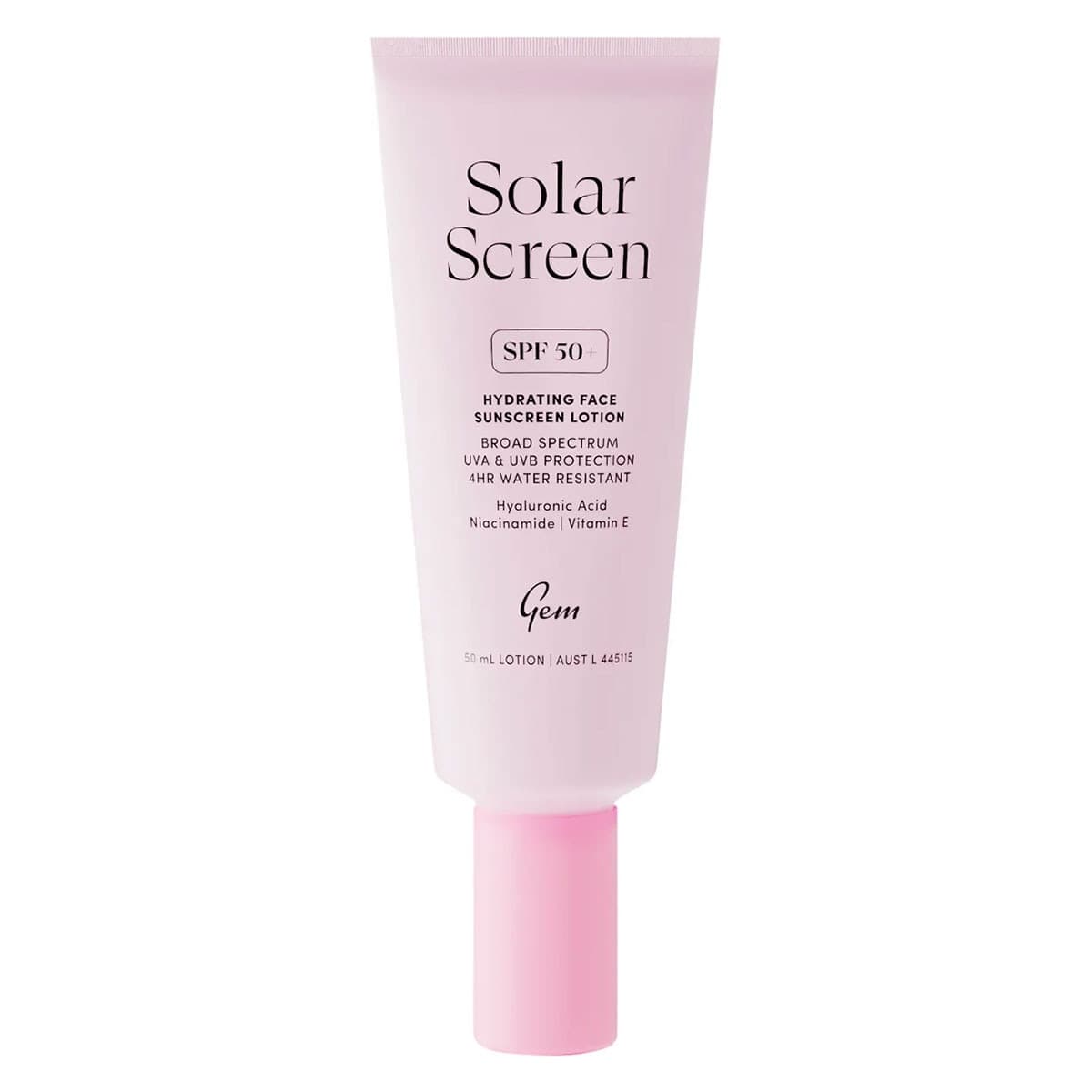 Gem Solar Screen SPF50+ Hydrating Face Sunscreen Lotion 50ml