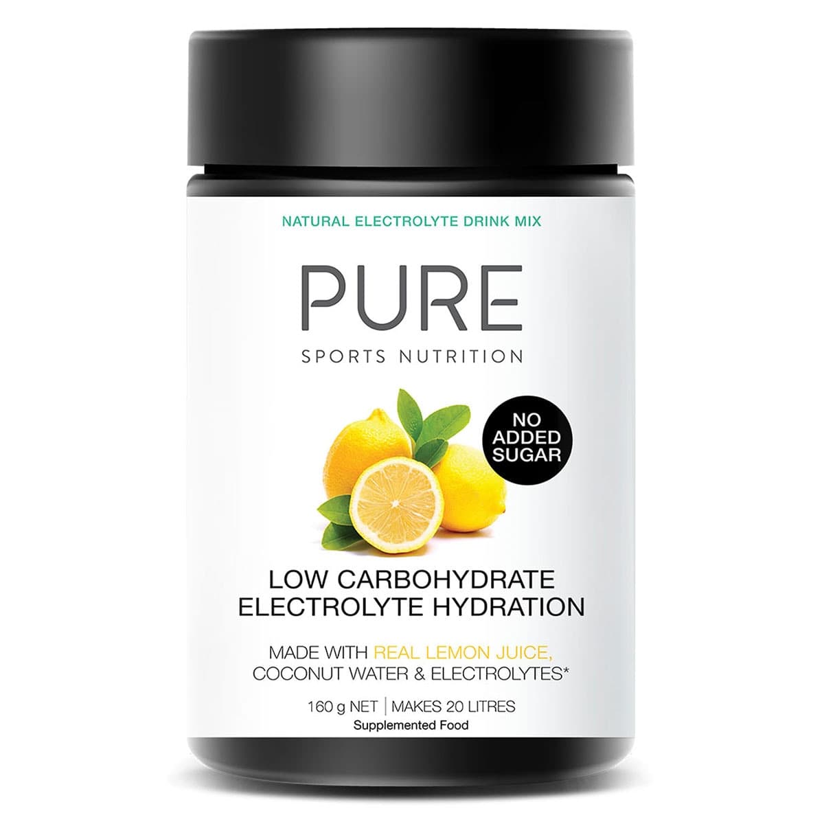 Pure Sports Nutrition Low Carb Electrolyte Hydration Powder Lemon 160g
