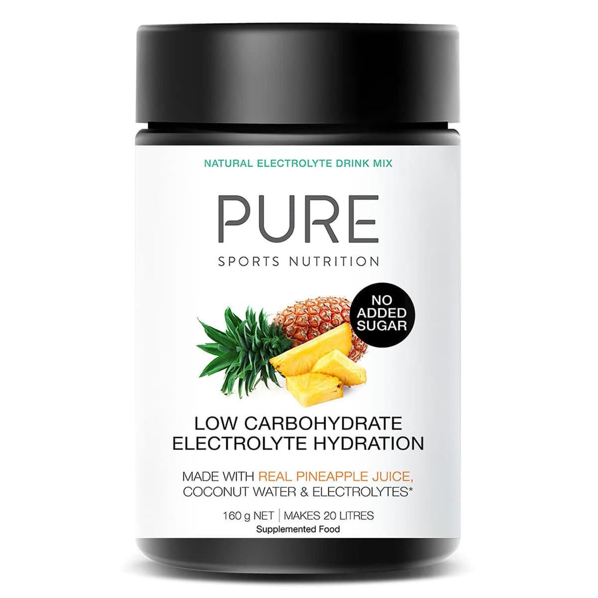 Pure Sports Nutrition Low Carb Electrolyte Hydration Powder Pineapple 160g