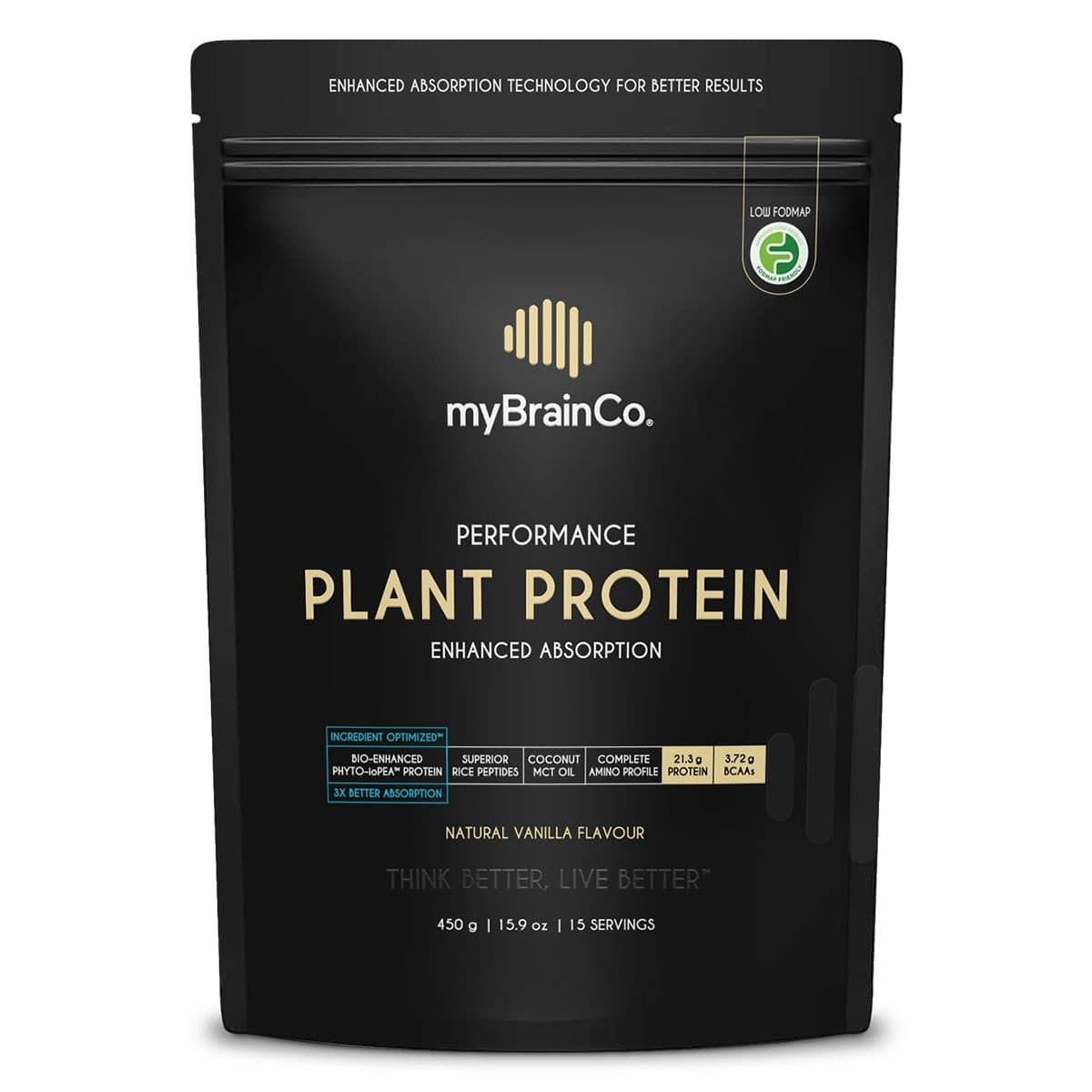 Mybrainco Performance Plant Protein Powder Vanilla 450g