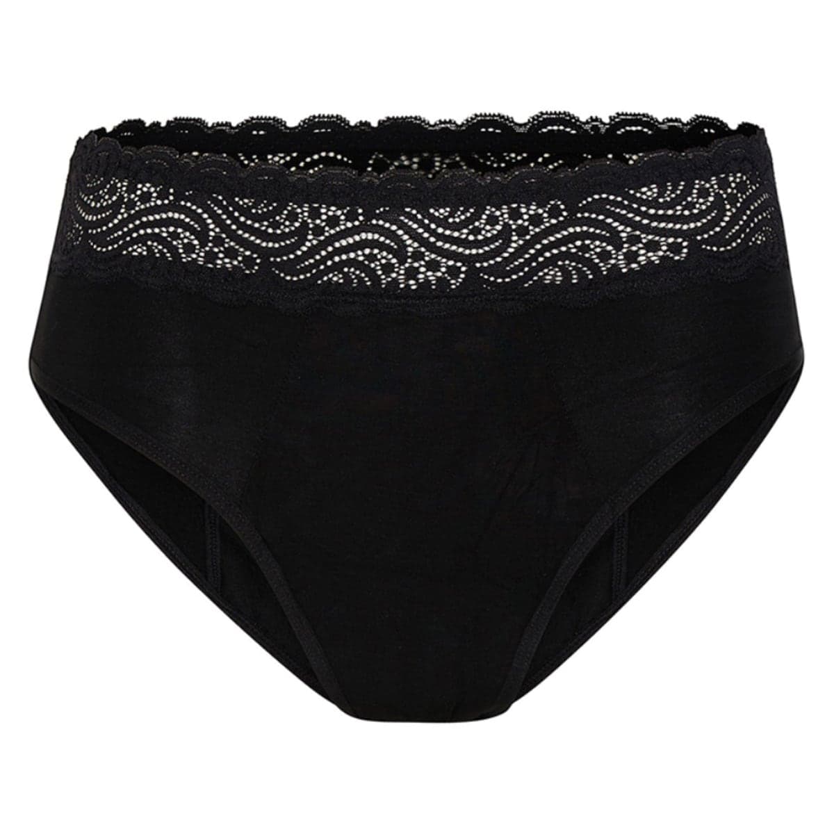 Modibodi Period Underwear Sensual High Waist Bikini Super-Overnight Black 20/3XL