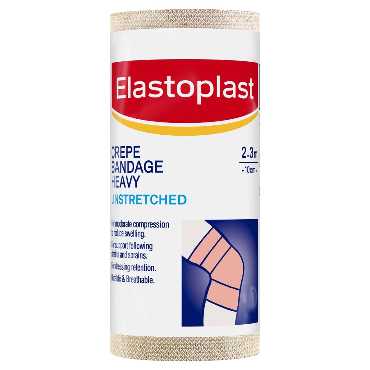 Elastoplast Heavy Weight Crepe Bandage Unstretched 10cm x 2.3m Roll