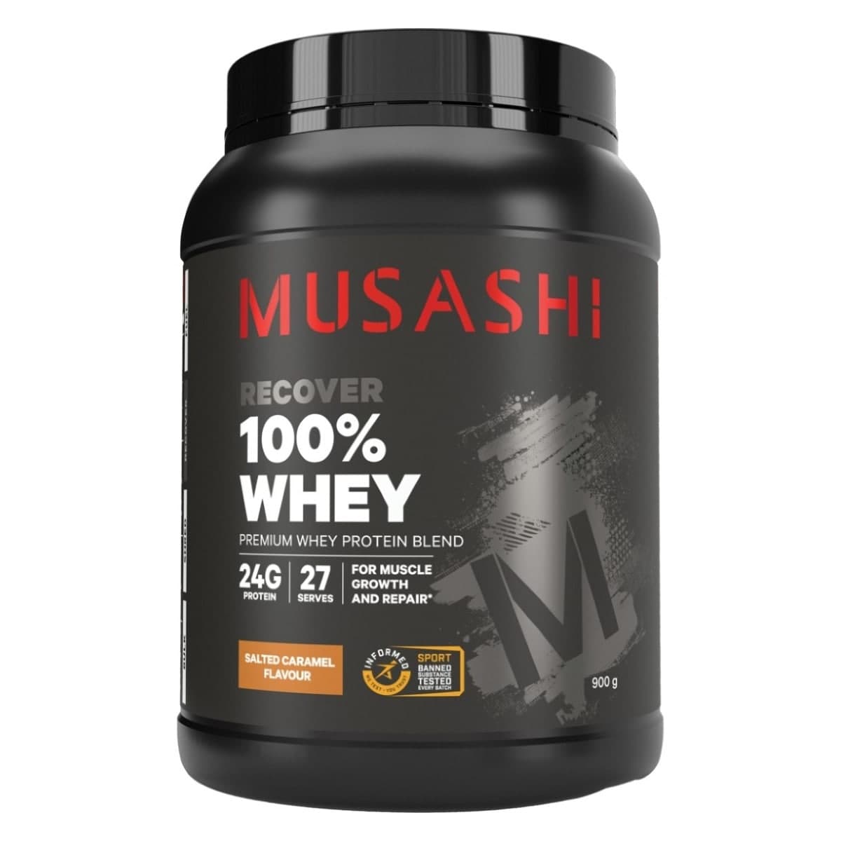Musashi 100% Whey Protein Powder Salted Caramel 900g