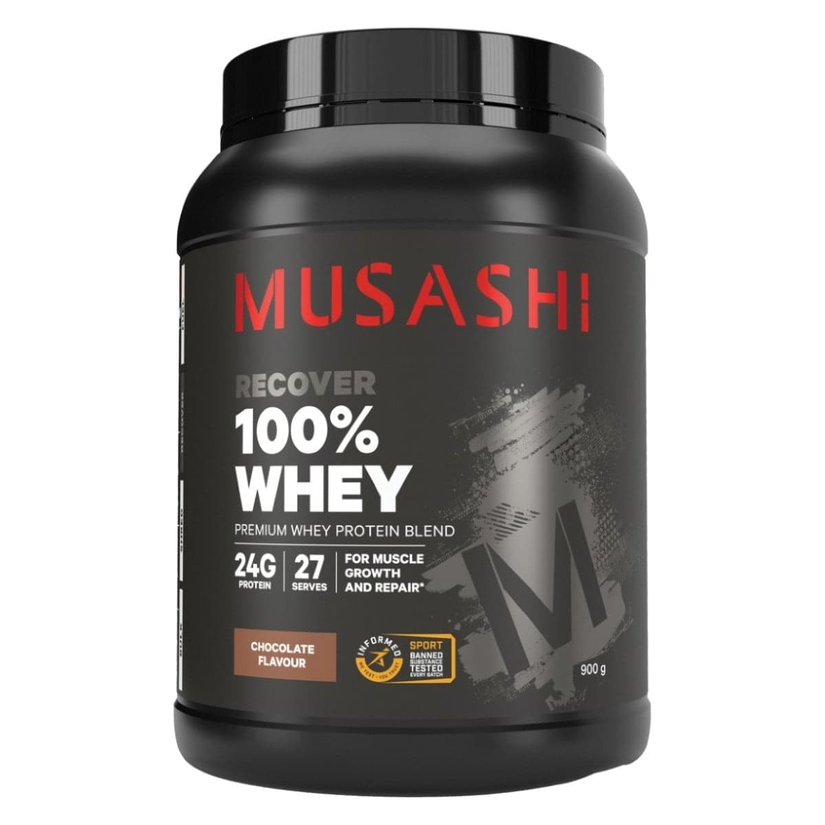 Musashi 100% Whey Protein Powder Chocolate Milkshake 900g