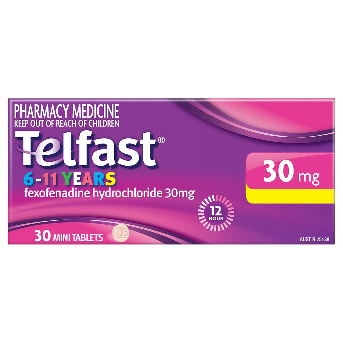 Telfast Kids 6-11 Years Fast Acting Allergy Relief 30 Mini Tablets
