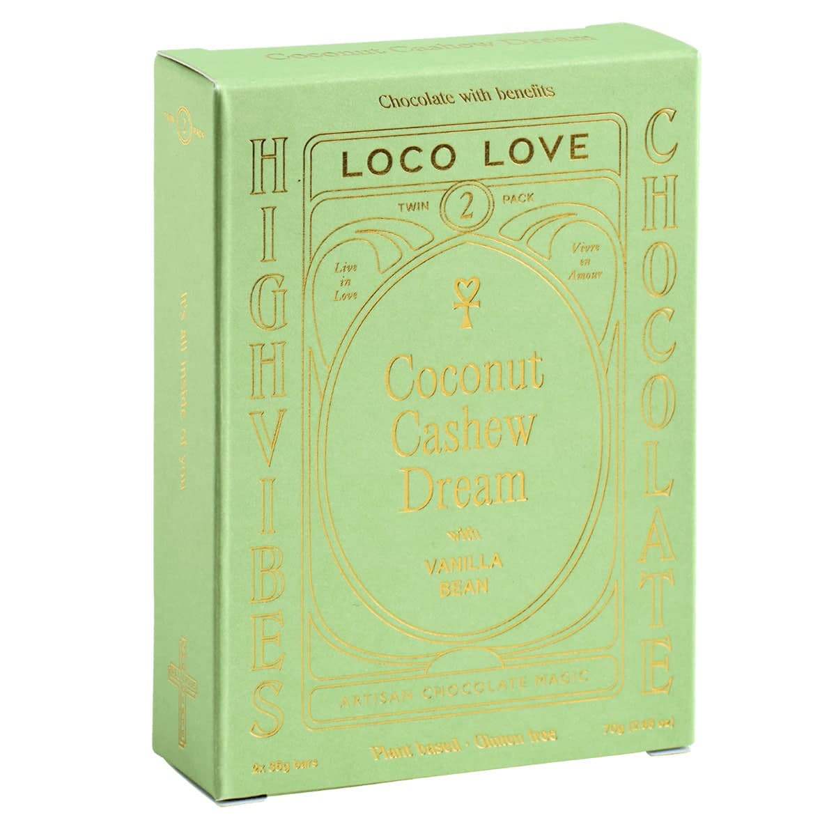 Loco Love Twin Coconut Cashew Dream Chocolate Bar 70g