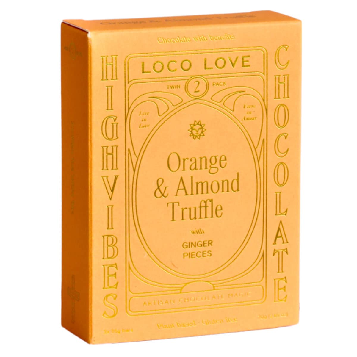 Loco Love Twin Orange & Hazelnut Truffle Chocolate Bar 70g
