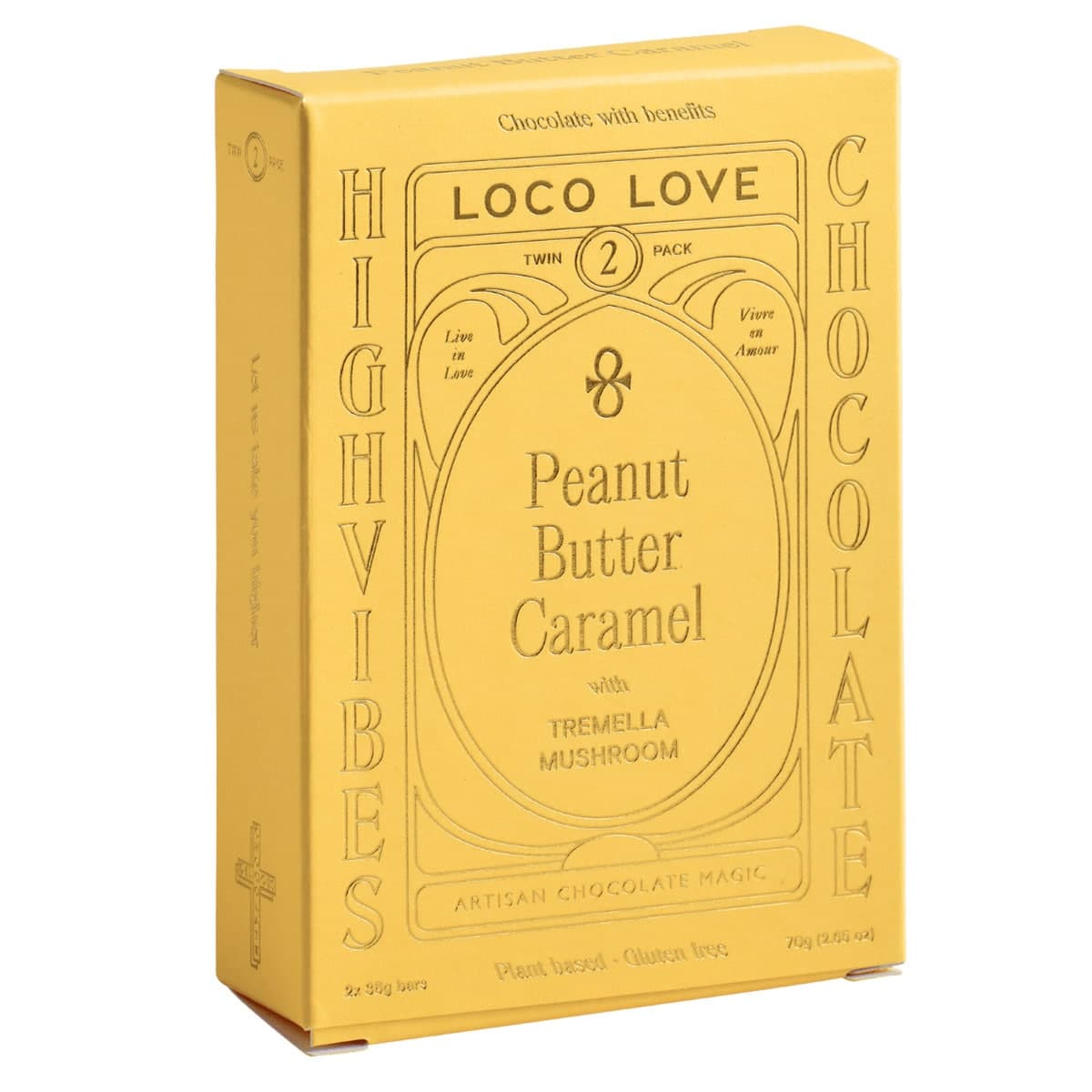 Loco Love Twin Peanut Butter Caramel Chocolate Bar 70g