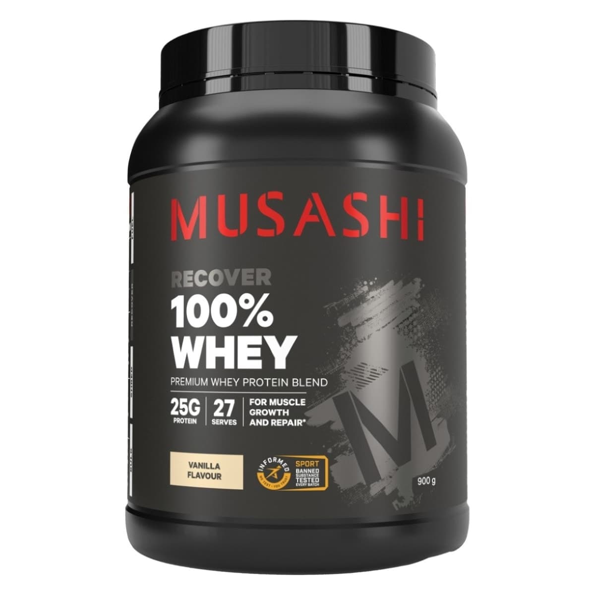 Musashi 100% Whey Protein Powder Vanilla Milkshake 900g