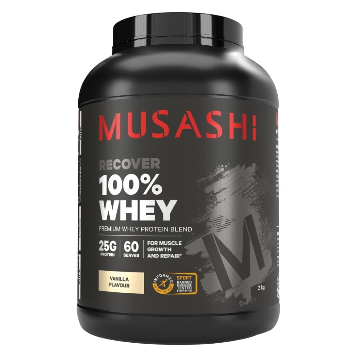 Musashi 100% Whey Protein Powder Vanilla Milkshake 2kg