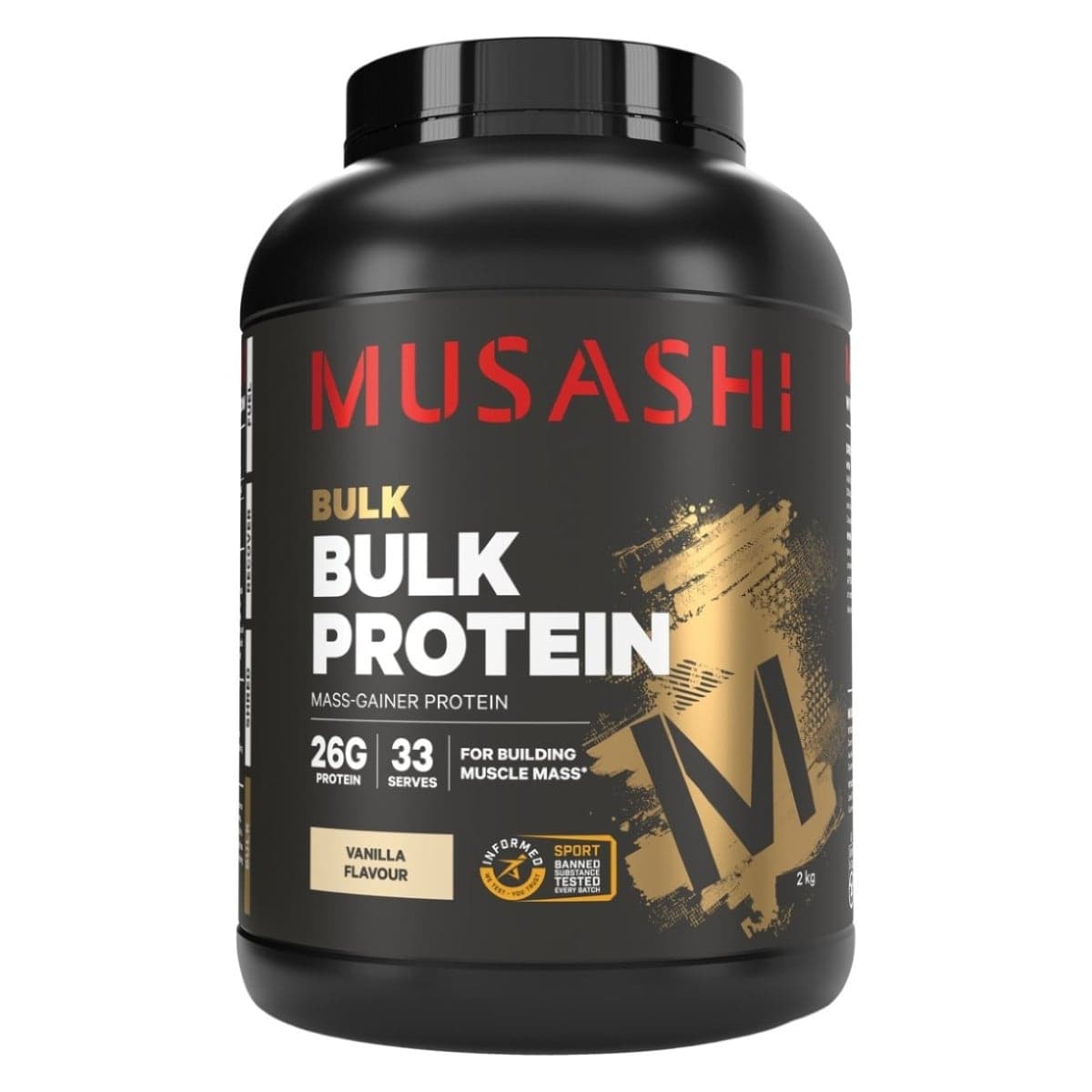 Musashi Bulk Protein Powder Vanilla Milkshake 2kg