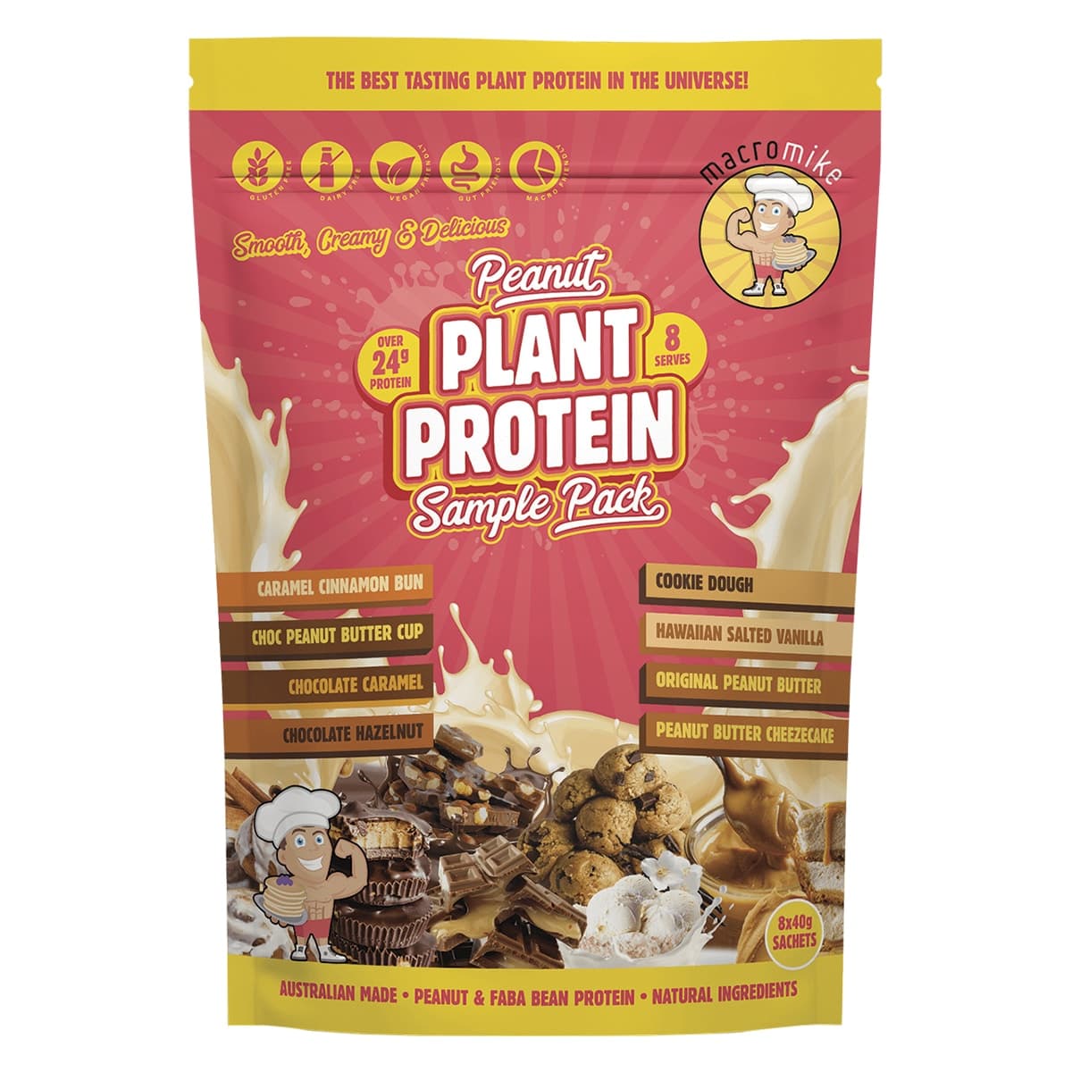 Macro Mike Peanut Plant Protein Sample Pack 8 x 40g