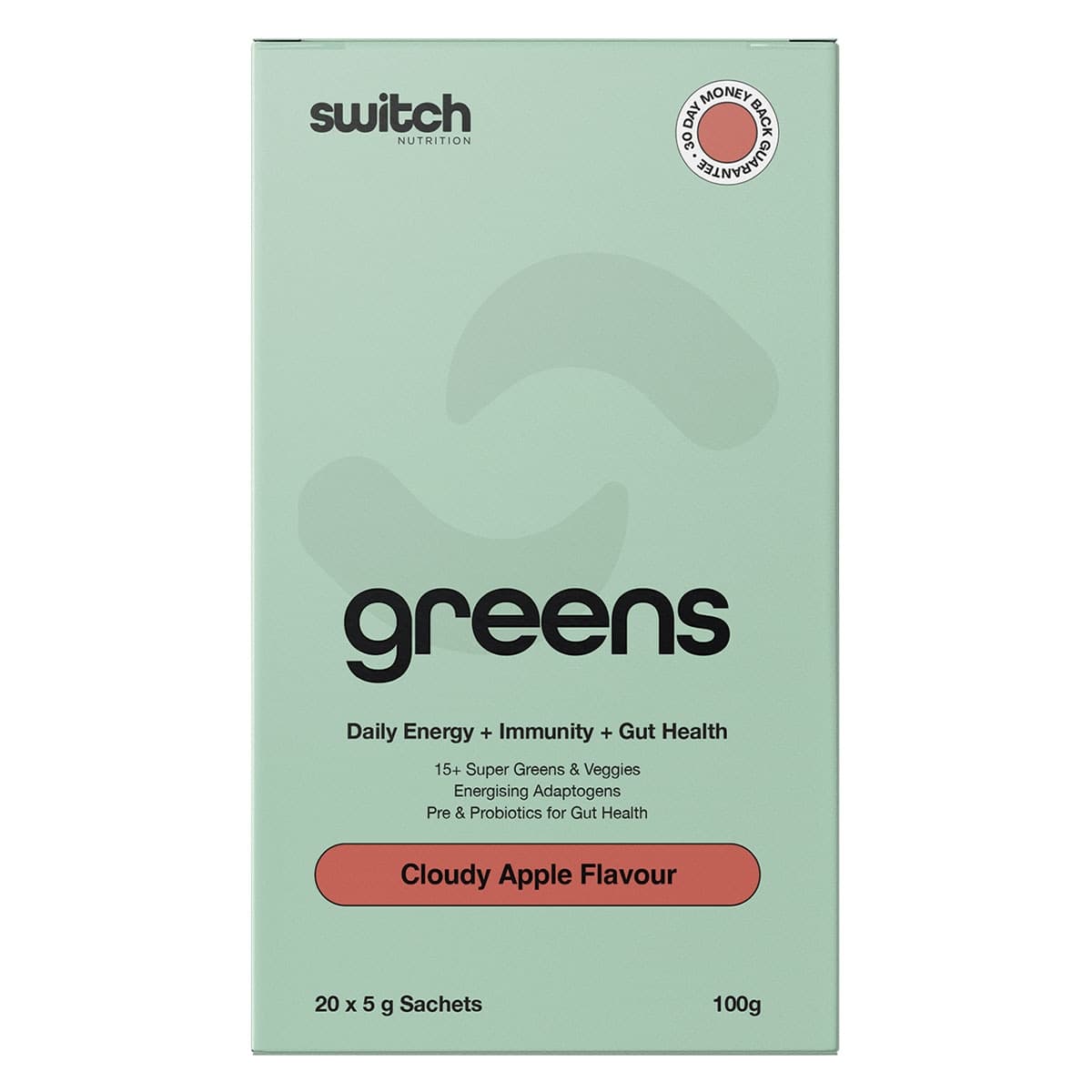 Switch Nutrition Greens Powder Cloudy Apple 20 x 5g Sachets