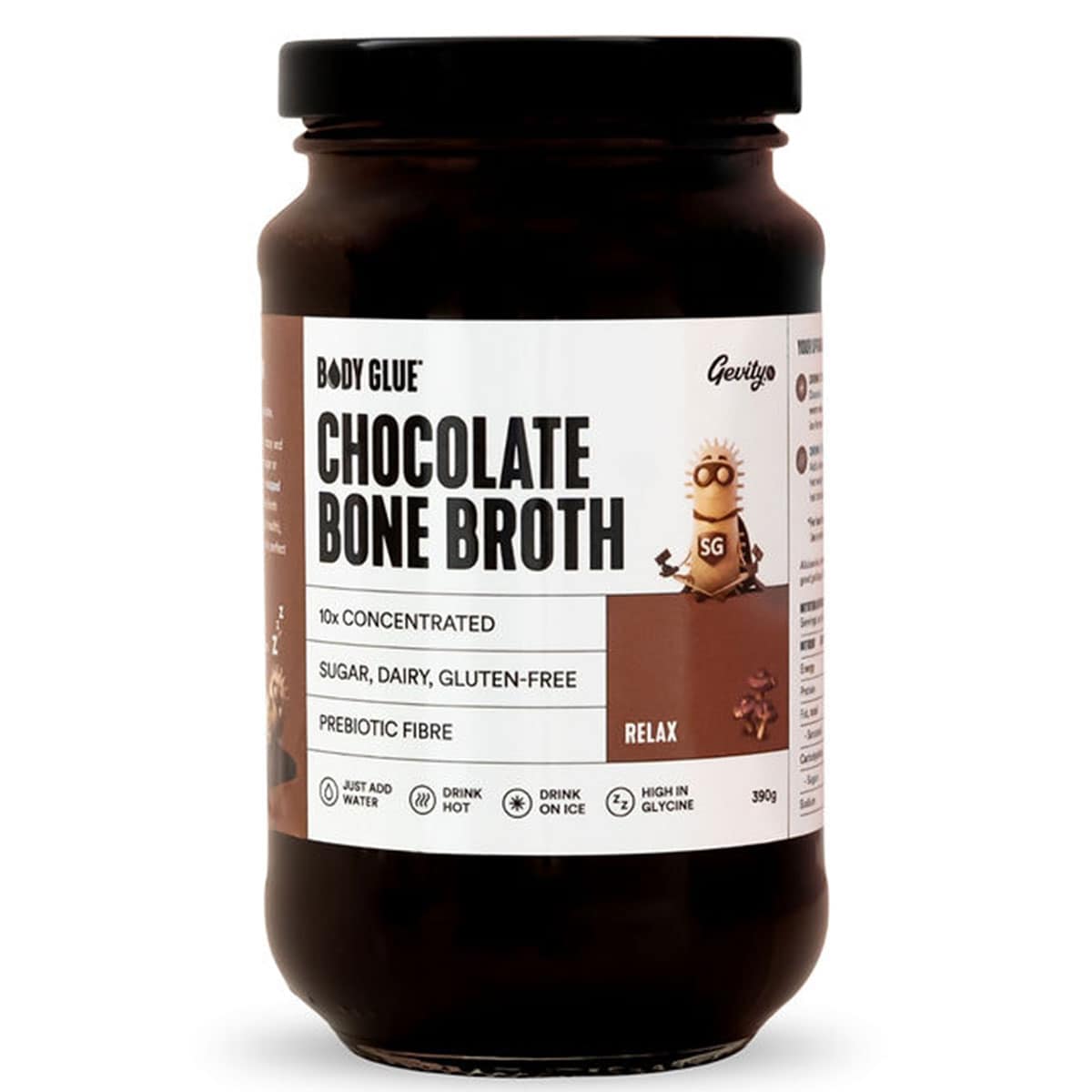 Gevity Rx Chocolate Bone broth Concntrate Relax 390g