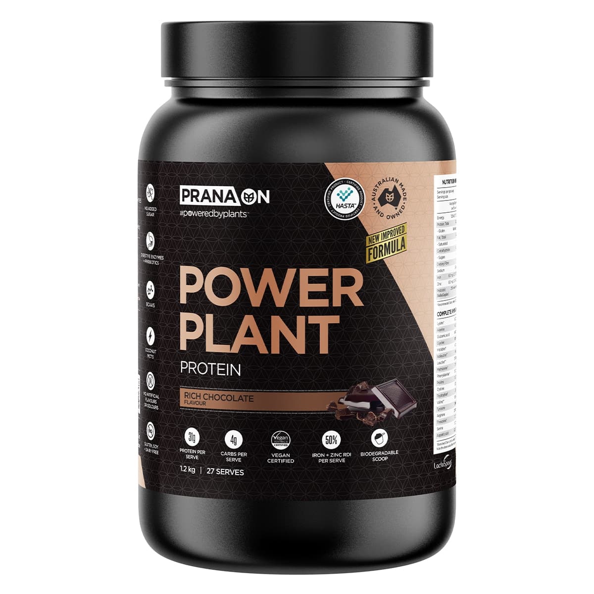 Pranaon Power Plant Protein Rich Chocolate 1.2Kg